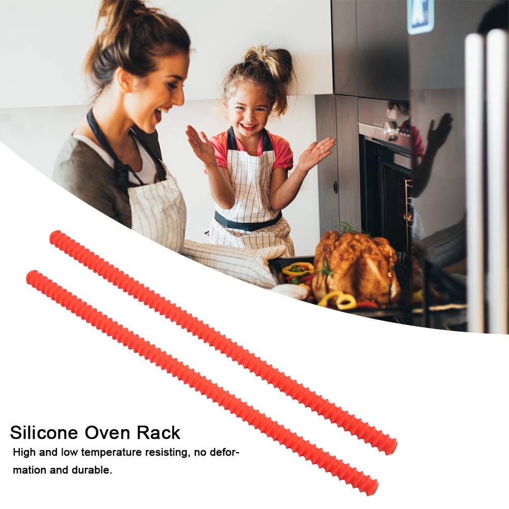2Pcs Silicone Oven Guard Rack Set - Heat-Resistant Protectors for Standard Ovens (35cm) | Prevent Burns & Enhance Safety | Perfect for Baking, Roasting & Cooking | Ideal for Home Kitchens & Professional Bakers