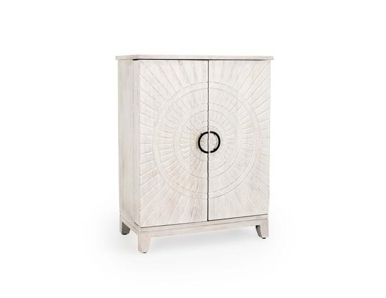 Vivienne Bar Cabinet in Creamy White - Modern Home Bar Furniture for Living Room, Dining Room & Entertaining - Limited Stock (1 Left)