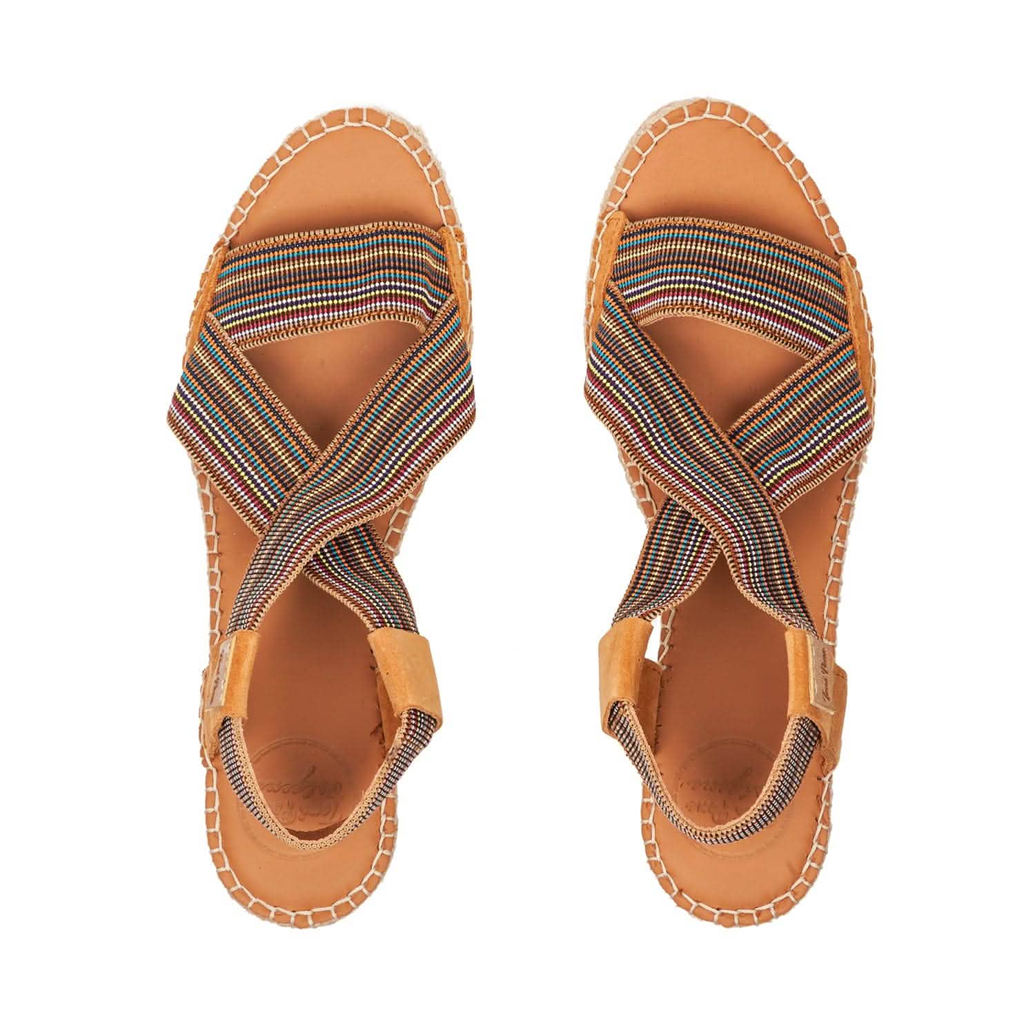 Women's Elastic Fabric Wedge Espadrille Shoes - Comfortable Summer Sandals for Casual Outings, Beach Vacations & Date Nights