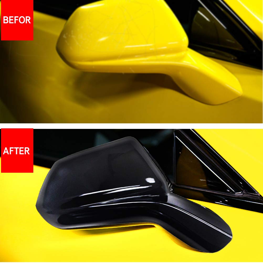 YOUNGERCAR Gloss Black ABS Rearview Mirror Covers for 2016-2019 Chevy Camaro LT/SS/RS/ZL1 - Perfect Fit Front Mirror Overlay for Enhanced Style & Protection (Ideal for Daily Driving, Car Shows & Customization)