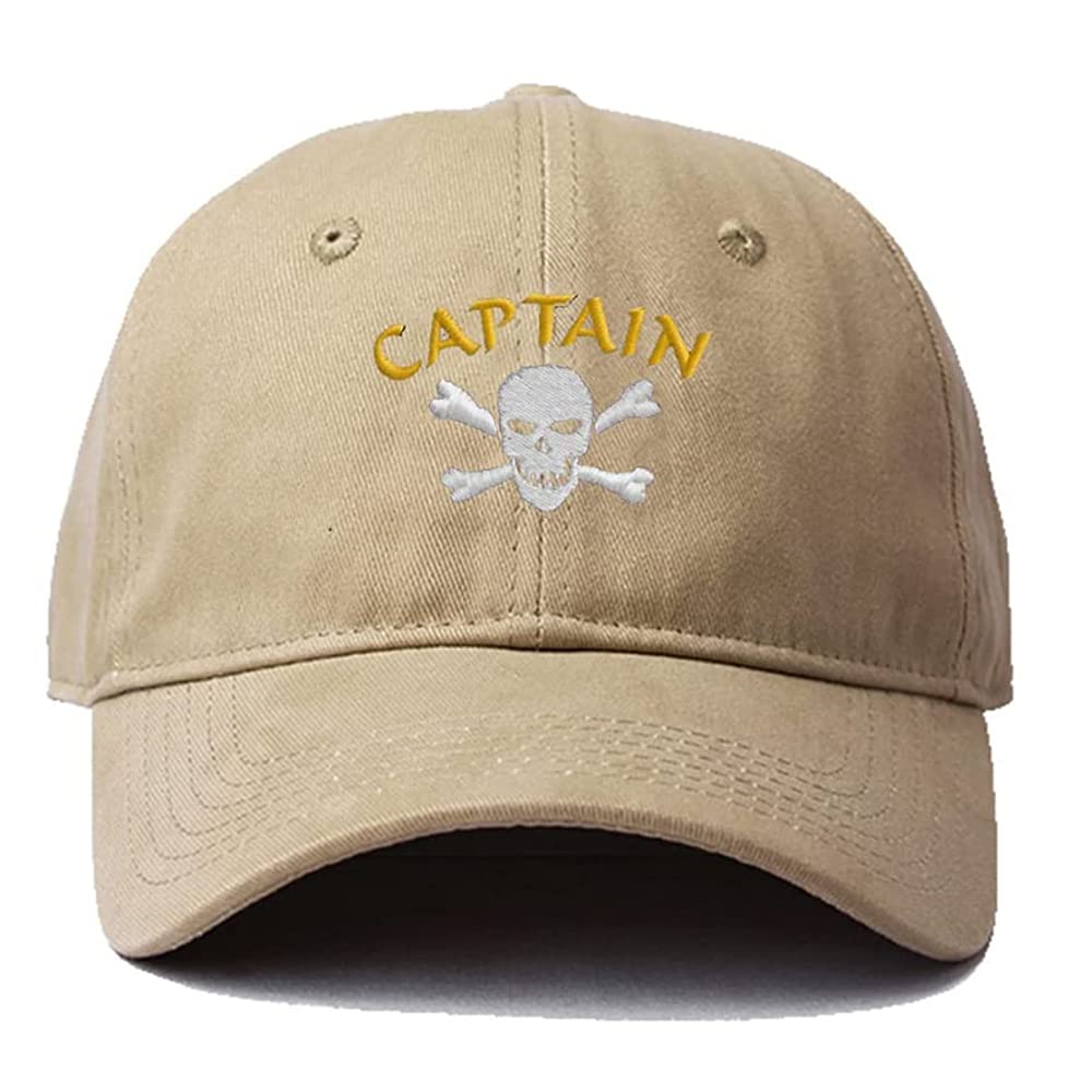 WOAIXIA Men's Baseball Cap - Pirate Captain Embroidery Adjustable Cotton Hat for Men & Women | Casual Outdoor Sun Protection for Hiking, Fishing, and Daily Wear