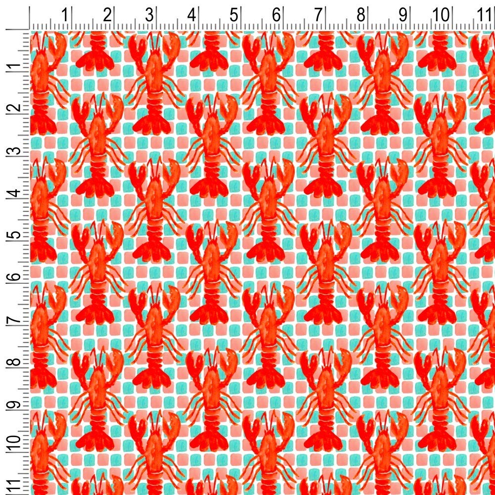 GRAPHICS & MORE Lobster Tiles Gift Wrap Paper Rolls - Perfect for Birthday, Wedding & Holiday Present Wrapping