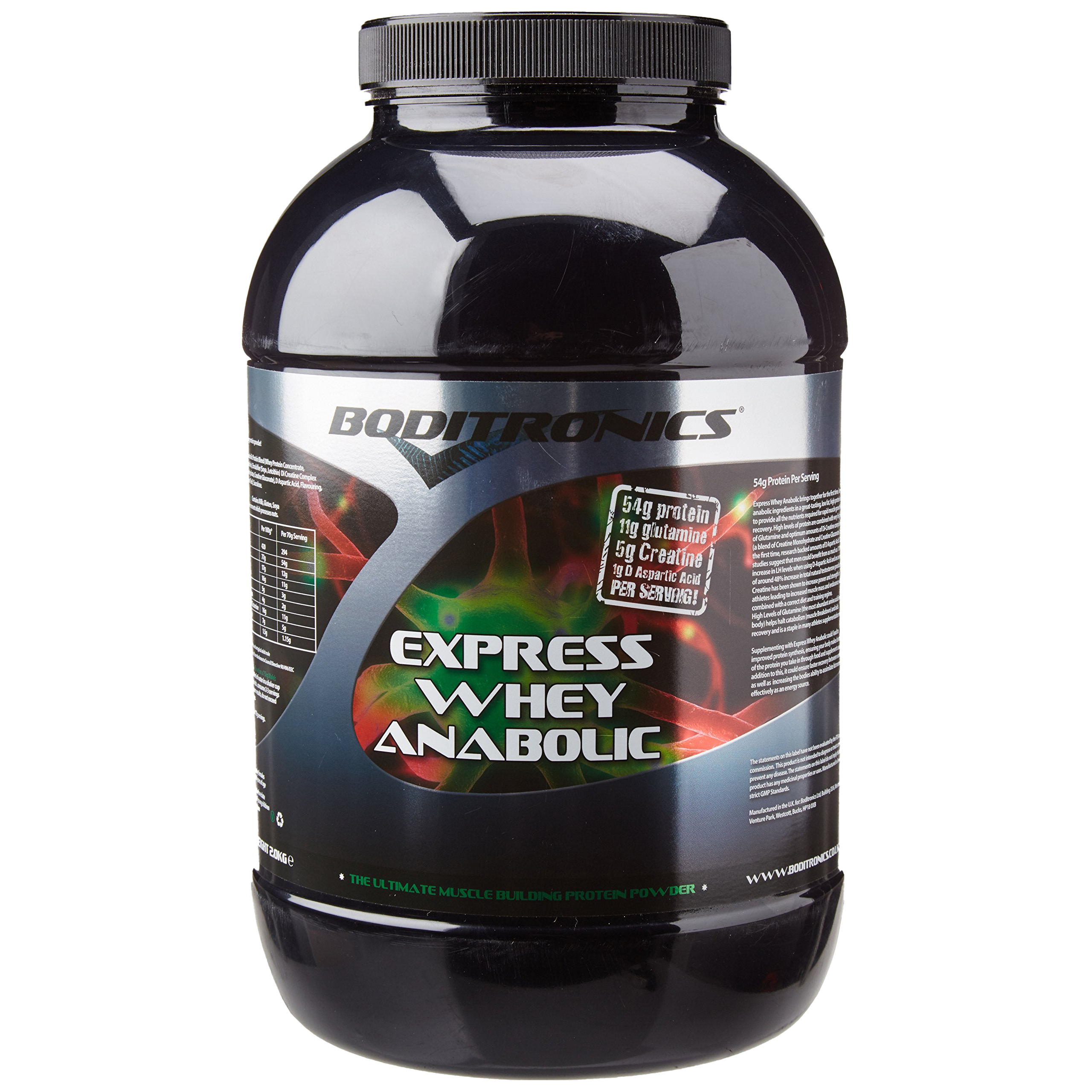 Boditronics Anabolic Whey Protein Powder 2.1kg (4.63lb) - Muscle Recovery & Growth Supplement for Bodybuilding, Gym & Fitness Training
