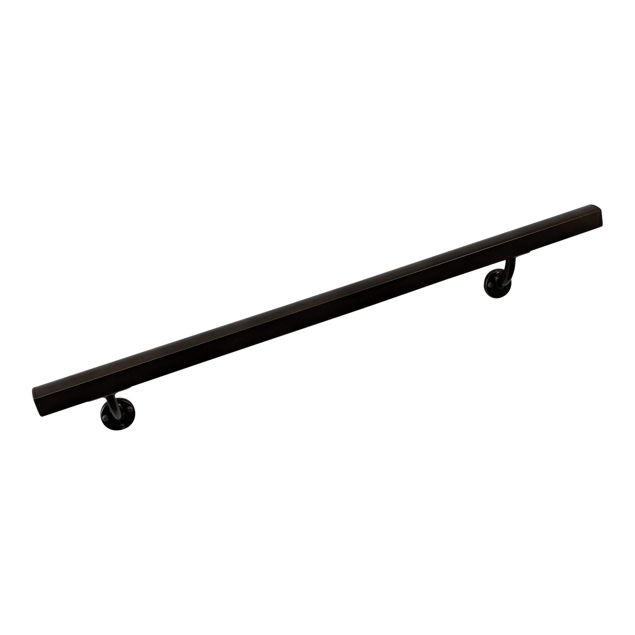 6' Dark Copper AHR Handrail Section with Mounts - USA Made Stair Railing for Indoor & Outdoor Use - Easy Installation for Porch, Deck, and Stair Safety | Perfect for Home, Commercial, and ADA Compliant Spaces
