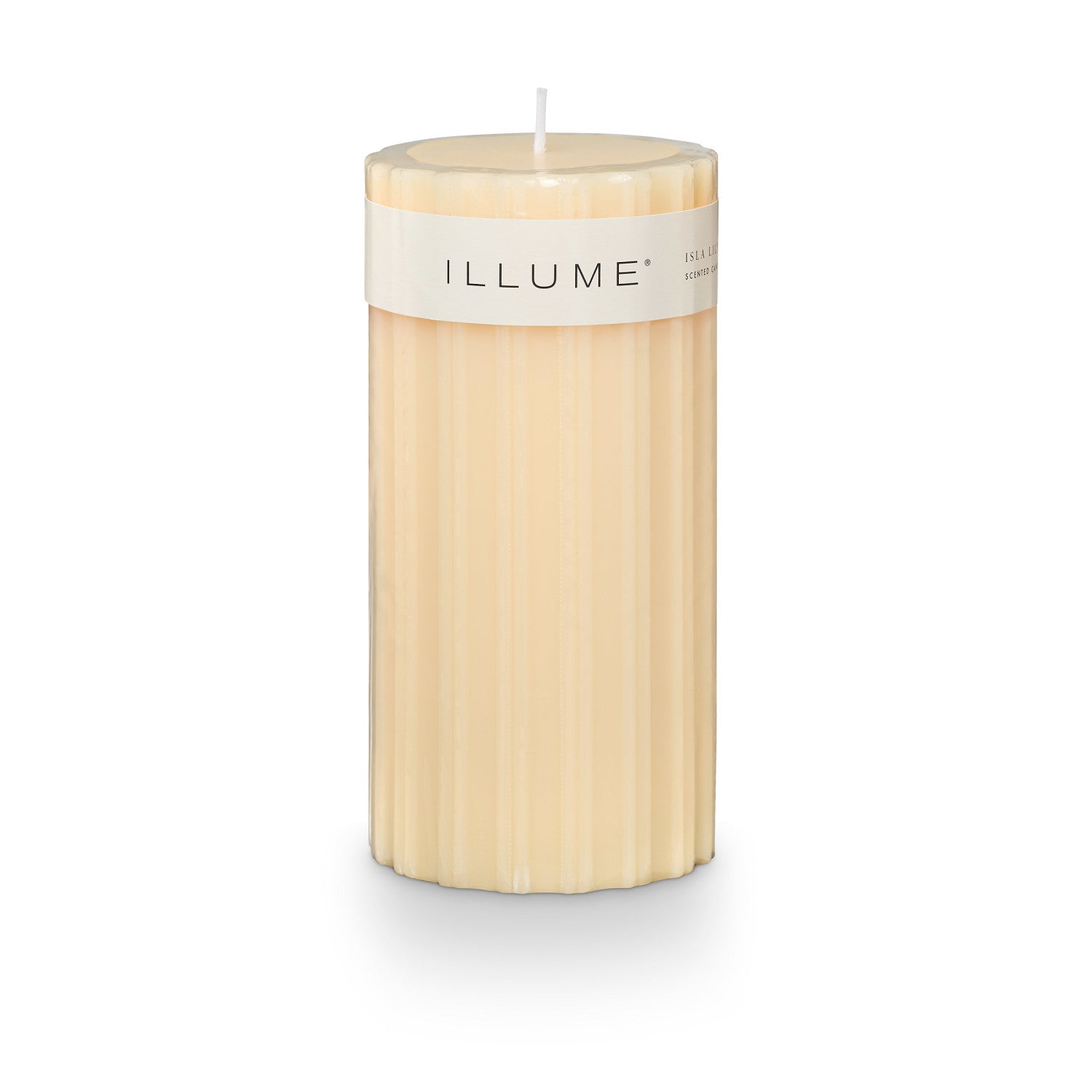 Isla Lily Scented Pillar Candle - Long-Lasting Aromatherapy Candle for Home Decor, Relaxation & Meditation | Perfect for Living Room, Bedroom, Spa & Yoga Studio