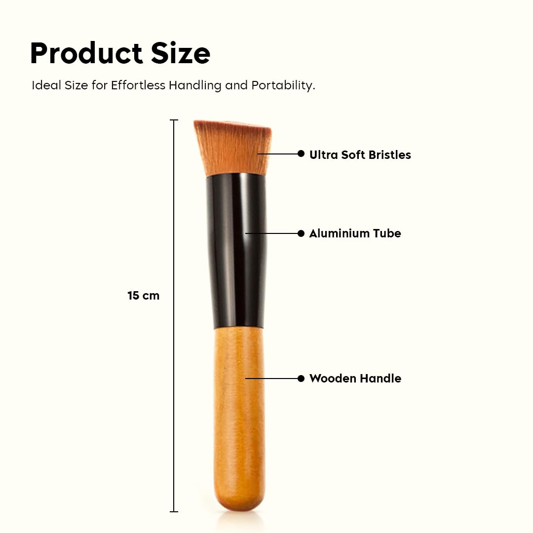 Gleva Wooden Makeup Brush Set - Liquid Blush Bronzer, Concealer Highlighter, Foundation Powder & Cream Contour Brush for Buffing, Blending & Flawless Coverage | Perfect for Professional Makeup Artists & Daily Beauty Routine