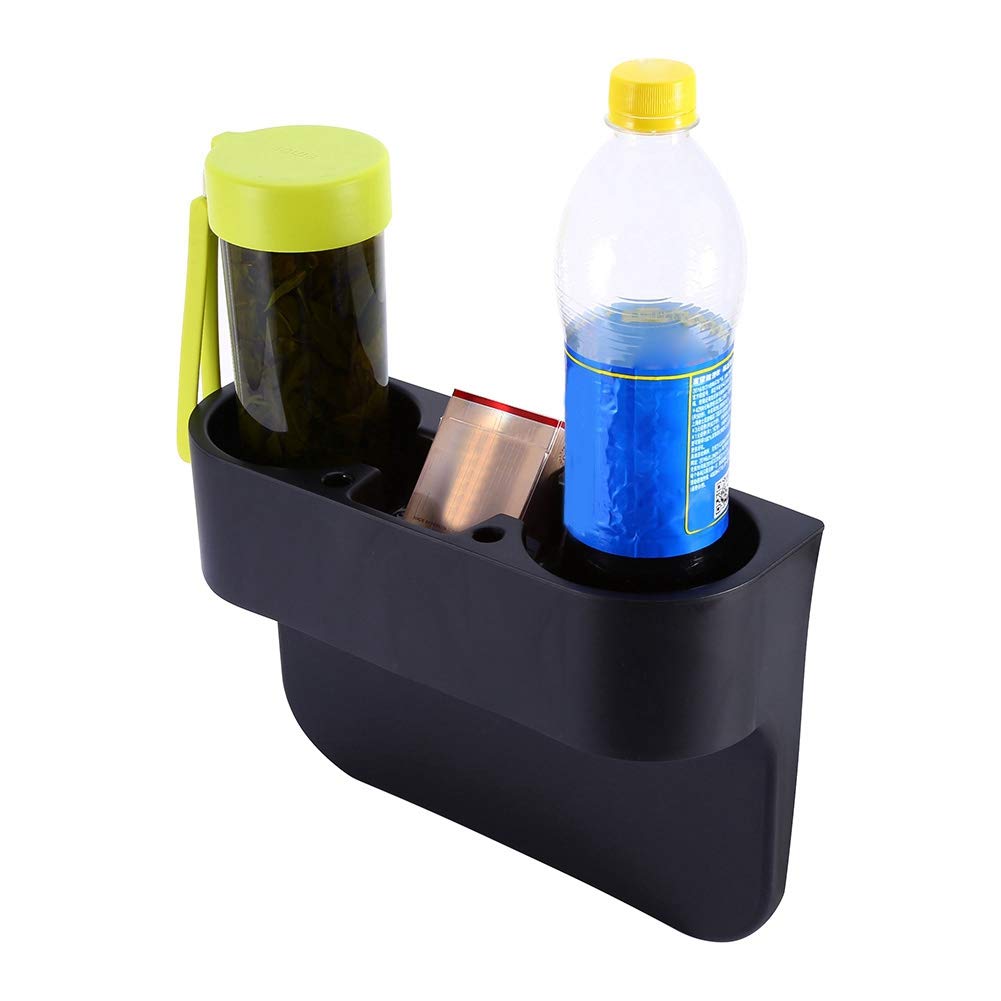 3-in-1 Side Seat Cup Holder - Universal Car Seat Wedge Organizer for Drinks & Accessories | Perfect for Road Trips, Commuting & Family Travel