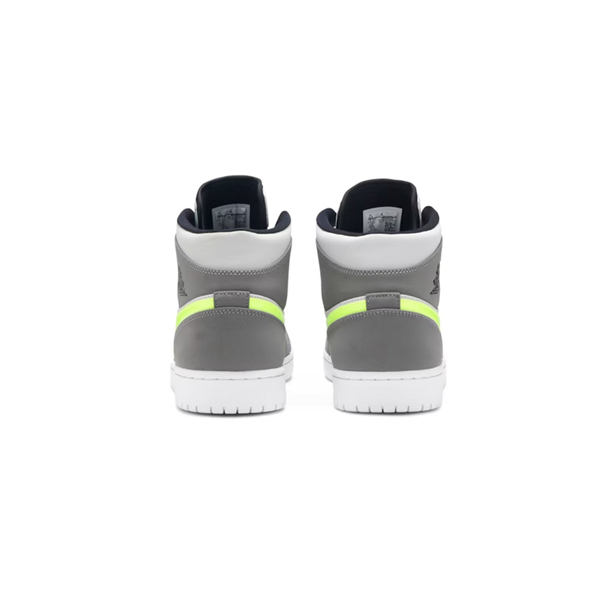 Air Jordan 1 Mid 'Gunsmoke Volt' Basketball Shoes - Men's High-Top Sneakers for Streetwear & Casual Style | Perfect for Basketball, Gym & Everyday Wear