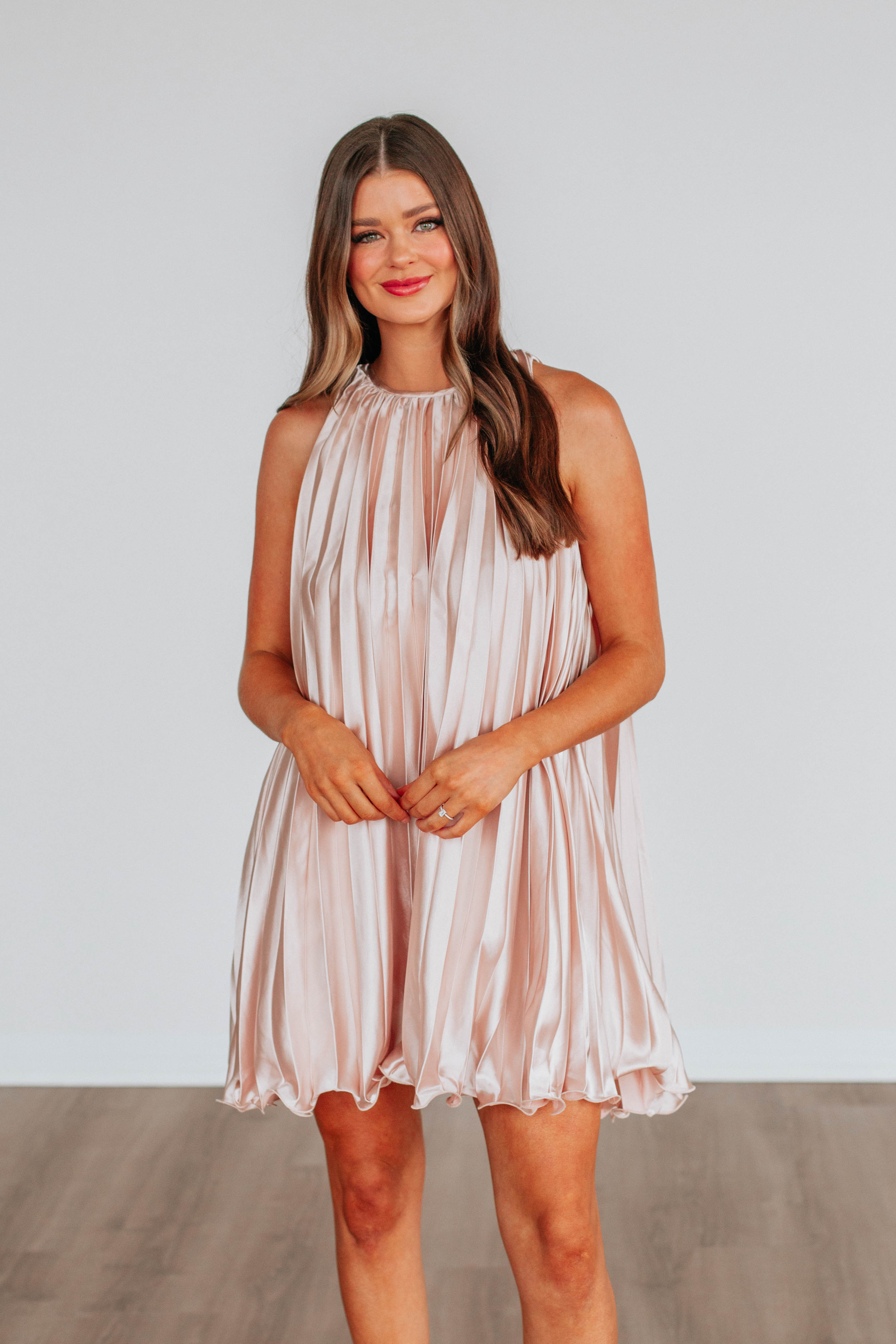 Get In The Groove Dress - Pink Glossy Party Outfit for Women | Perfect for Night Out, Club Wear & Special Occasions