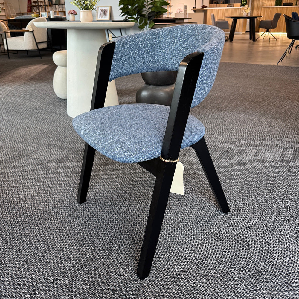 ALESSA Modern Dining Chair - Blue Upholstered Seat for Kitchen, Dining Room & Office - Comfortable & Stylish Home Furniture