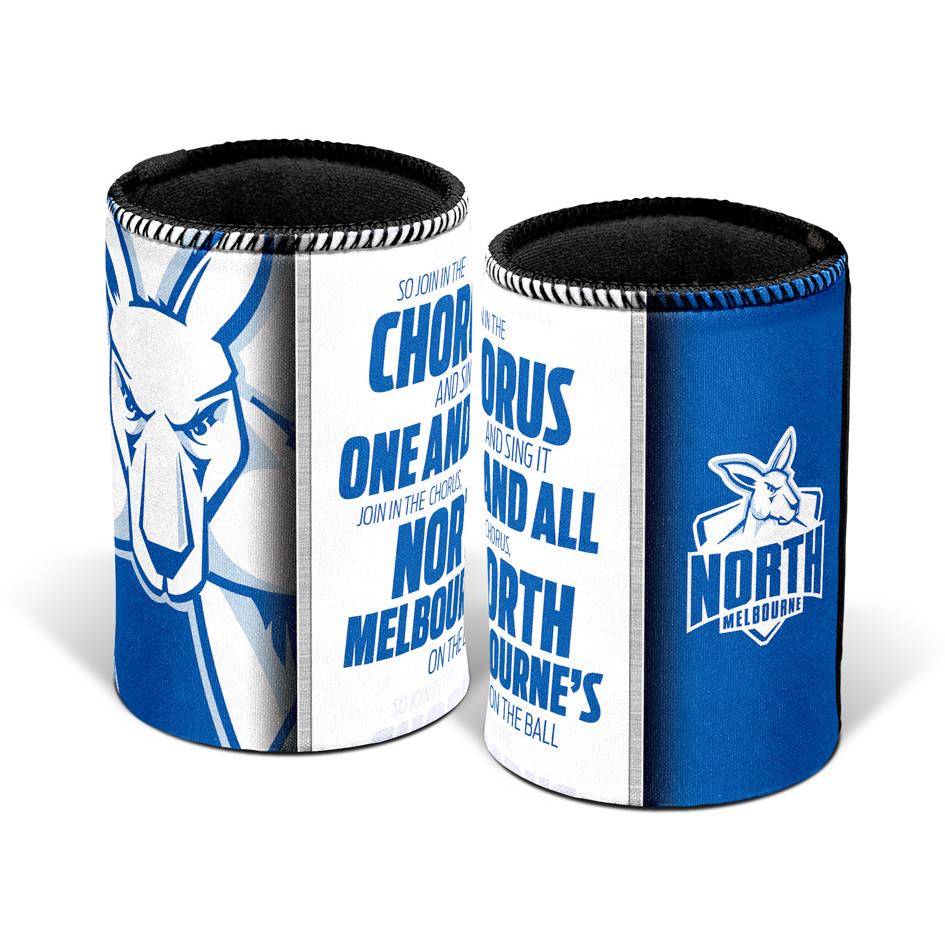 North Melbourne Kangaroos AFL Can Cooler & Stubby Holder - Insulated Beer Sleeve for Game Day, BBQs & Outdoor Parties