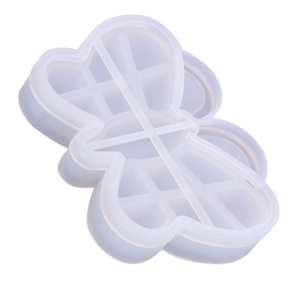 EXCEART Clear Silicone Butterflies Storage Box Mold for Epoxy Resin Casting - Jewelry Box Making Mould Set with Lid - DIY Craft Supplies for Home Decor & Gift Making