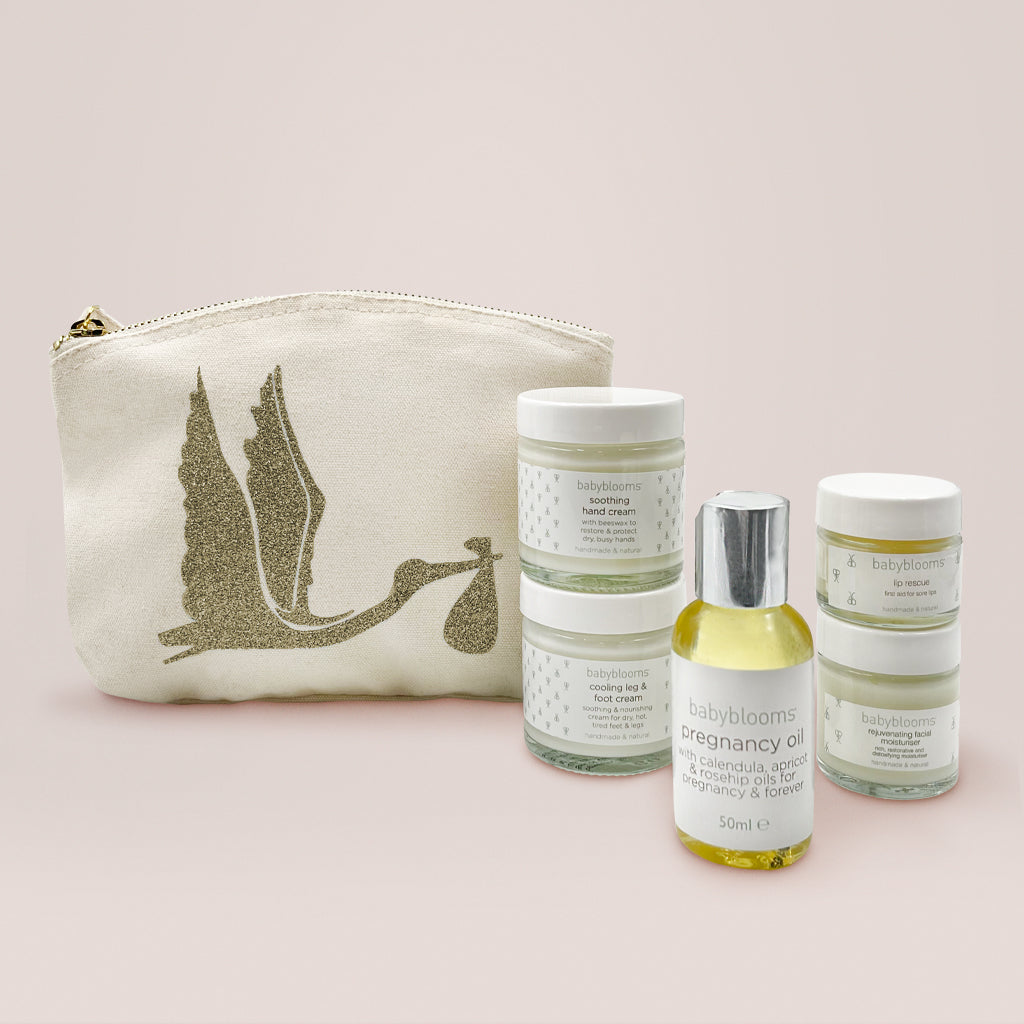 Pregnancy Skincare Gift Set for Expecting Moms - Luxurious Gold Pampering Kit | Perfect Baby Shower Gift & Self-Care for Mothers-to-Be