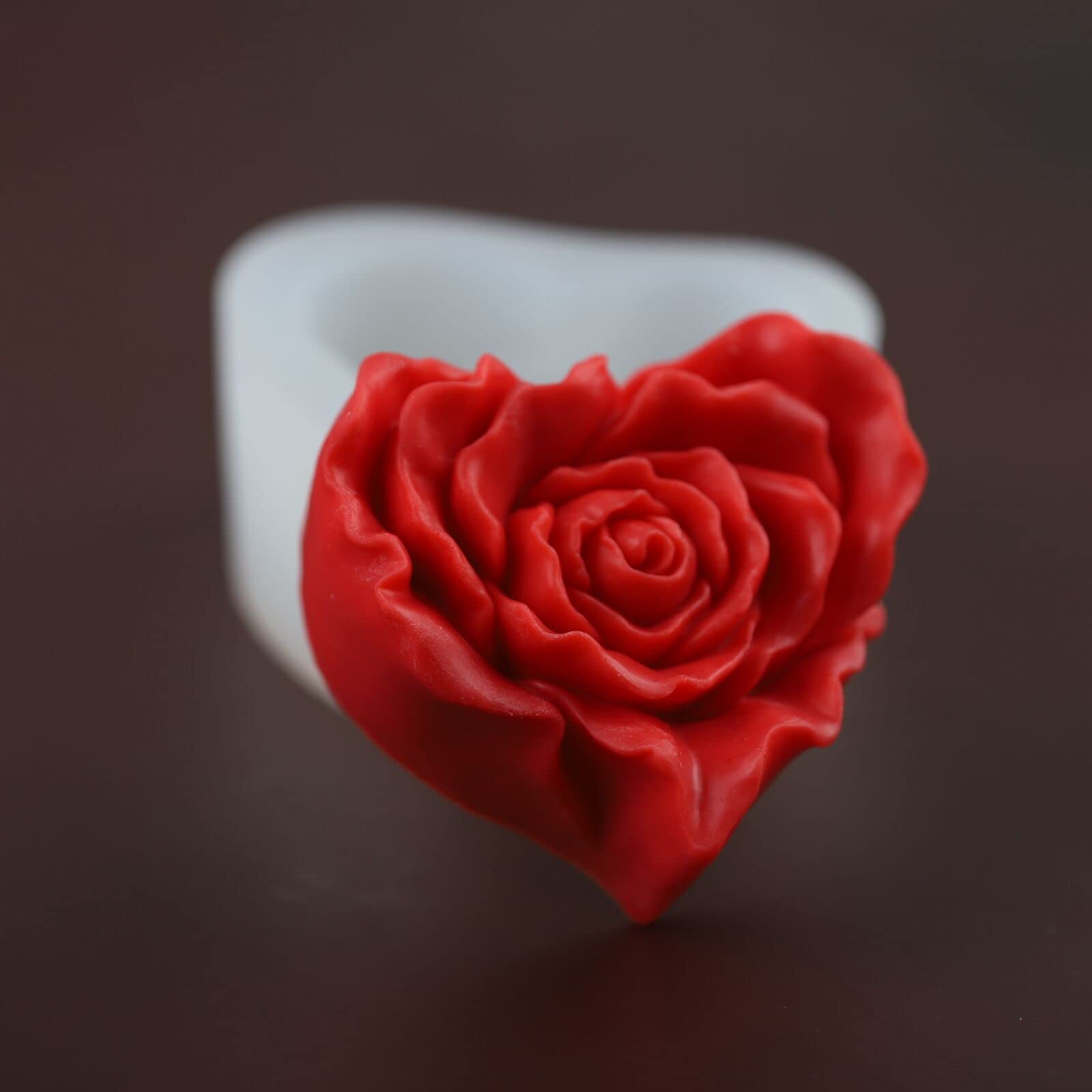 3.5 Inch Silicone Rose Flower Mold - Handmade Soap, Resin Candle, Peony Cake Decoration Mold - Round Weave Design for DIY Crafts, Wedding Favors, Bath & Home Decor