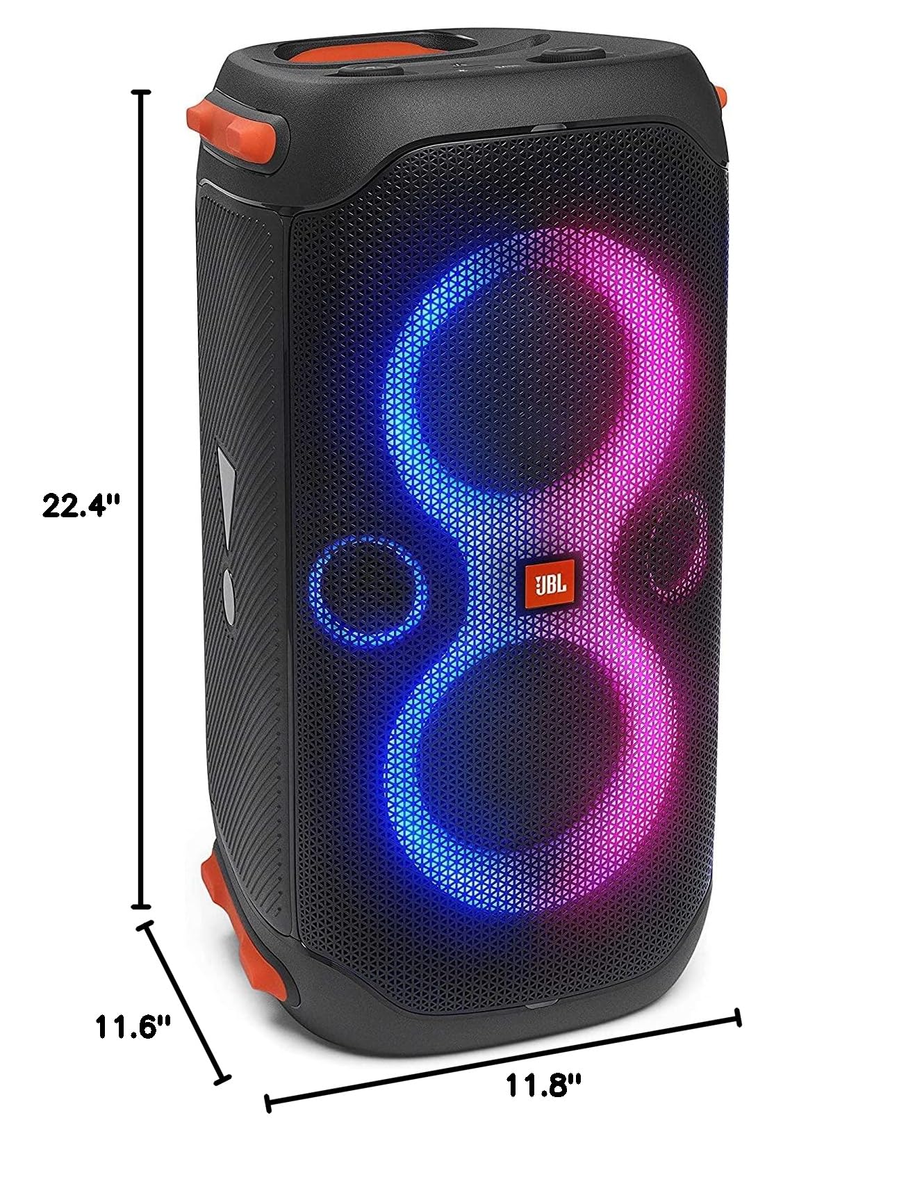 JBL PartyBox 110 Portable Bluetooth Speaker with Built-in LED Lights | Powerful Sound & Deep Bass | Wireless Party Speaker for Outdoor, Beach, Pool Parties & Home Entertainment (Black)