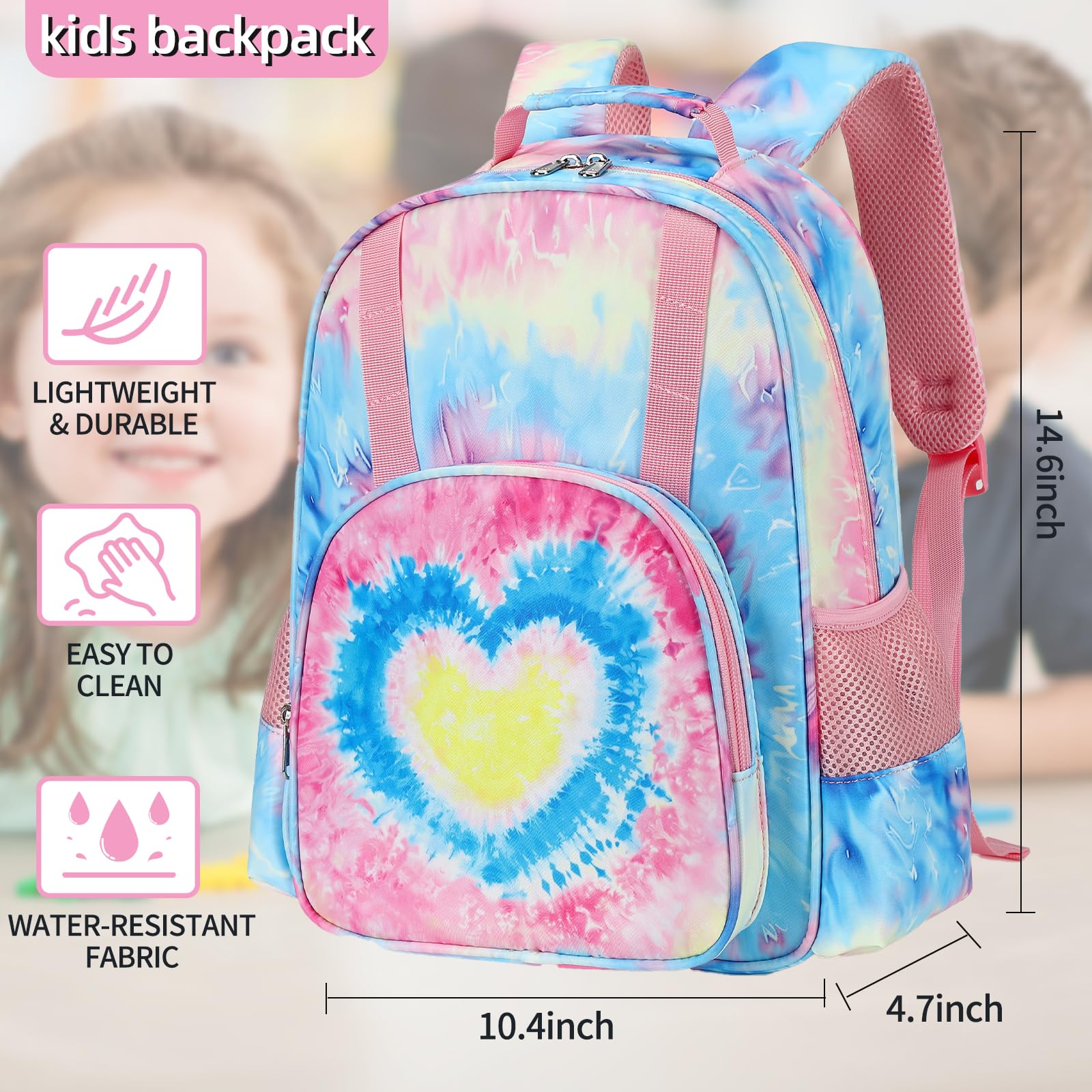 BTOOP Cute Toddler Backpack for Girls & Boys - Lightweight Preschool & Kindergarten School Bookbag with Adjustable Chest Clip - Perfect for Daycare, Travel & Outdoor Adventures