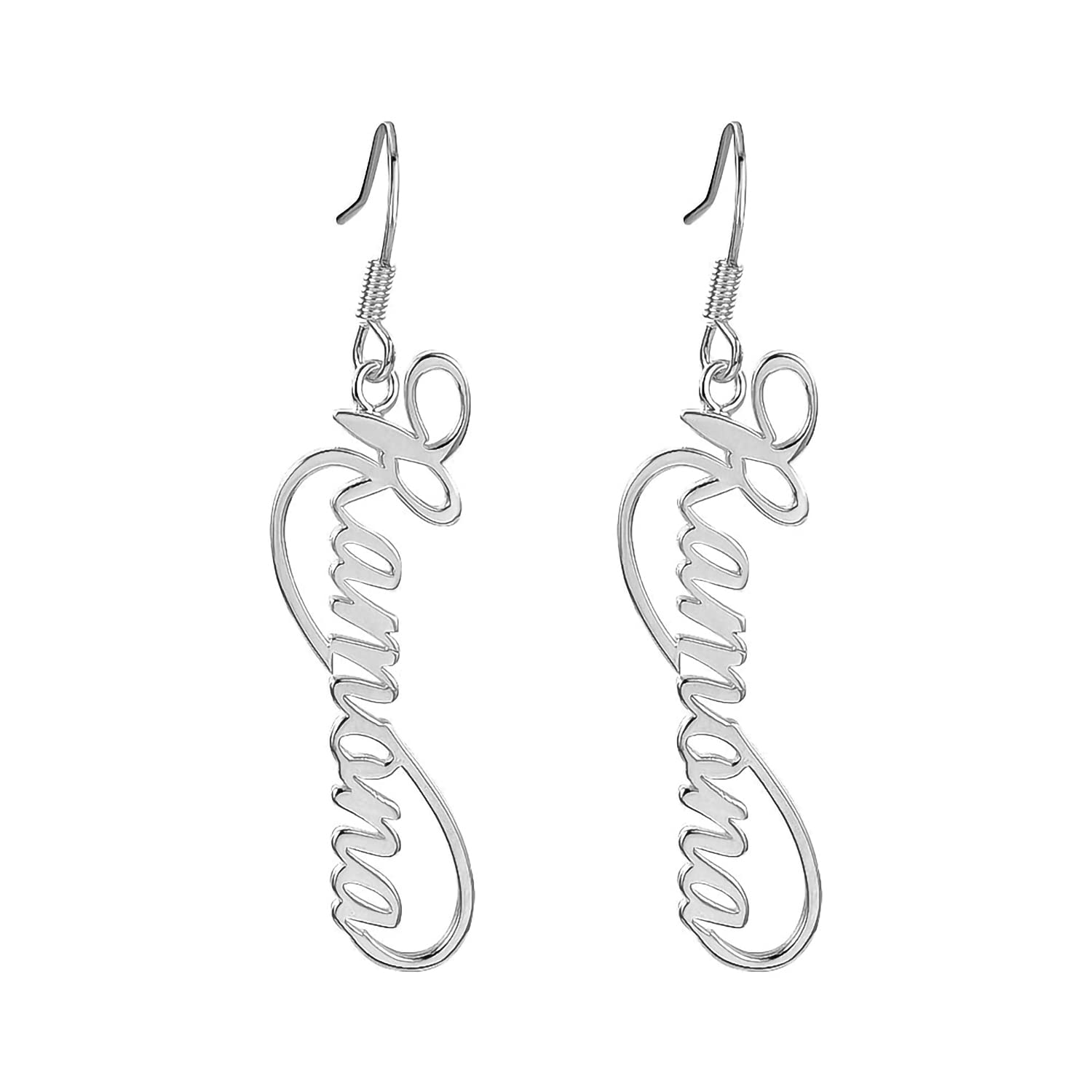 Personalized Name Earrings for Women - 10K, 14K, 18K Gold Custom Dangle Drop Earrings - Perfect for Birthdays, Anniversaries & Special Occasions