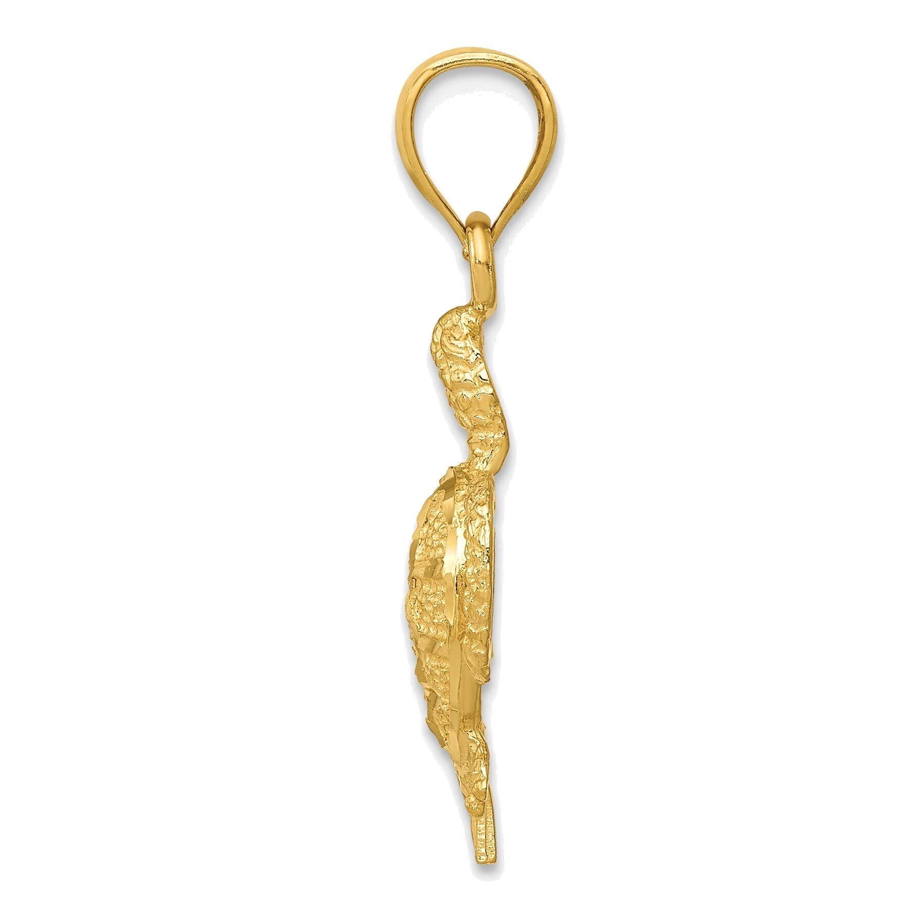14K Yellow Gold Turtle Pendant Jewelry for Gifts & Daily Wear