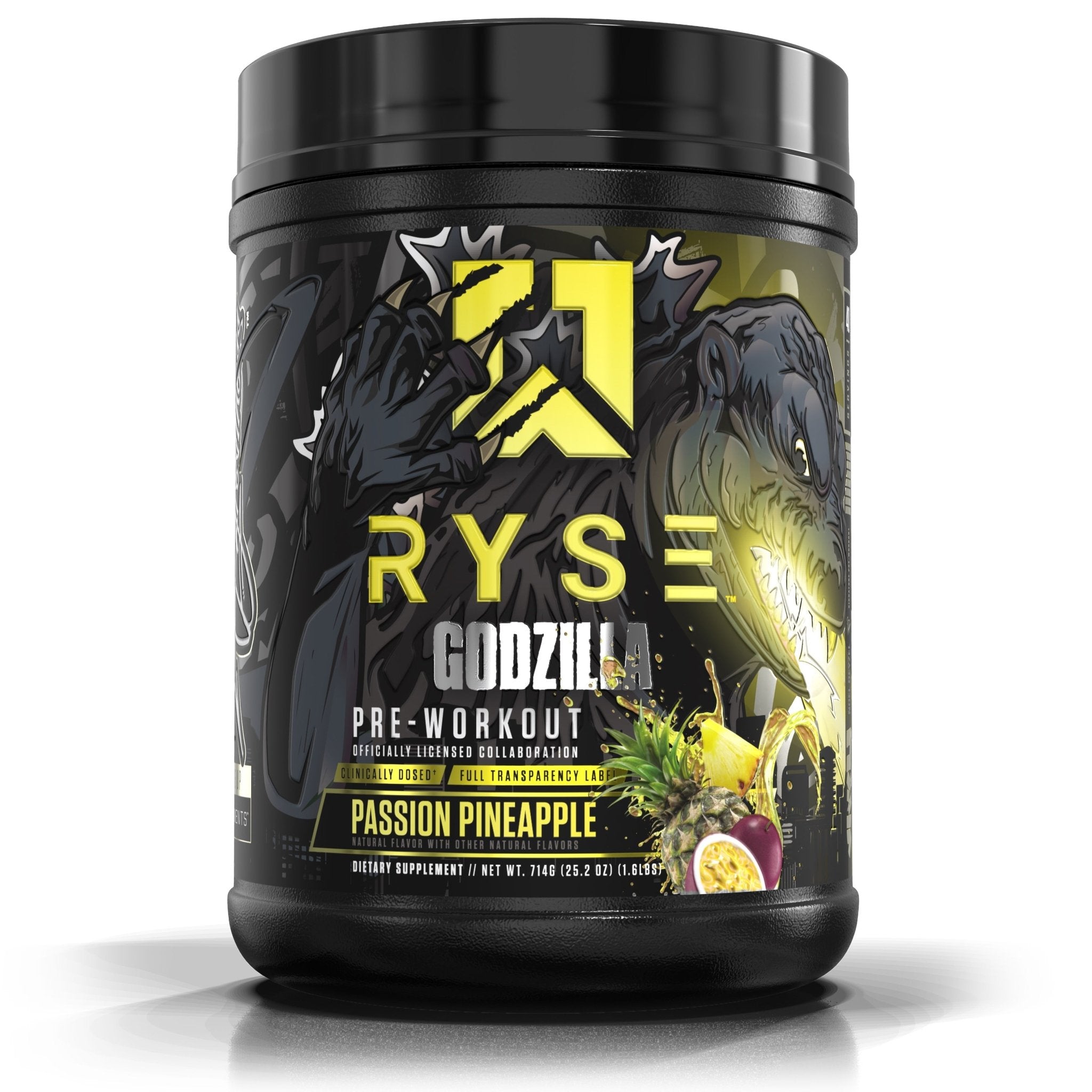 RYSE GODZILLA® Pre Workout Supplement - Energy Booster & Muscle Pump Formula for Intense Workouts | Gym Performance Enhancer for Men & Women | Best for Bodybuilding, Weightlifting & CrossFit Training