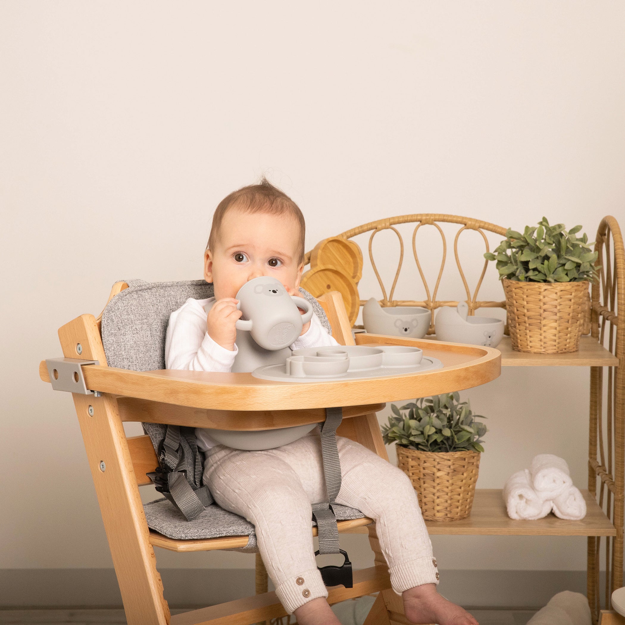 Aussie Animals 'Koala' 5-Piece Silicone Feeding Set - Perfect Baby Shower Gift for New Parents | BPA-Free, Dishwasher Safe Baby Utensils for Easy Mealtime