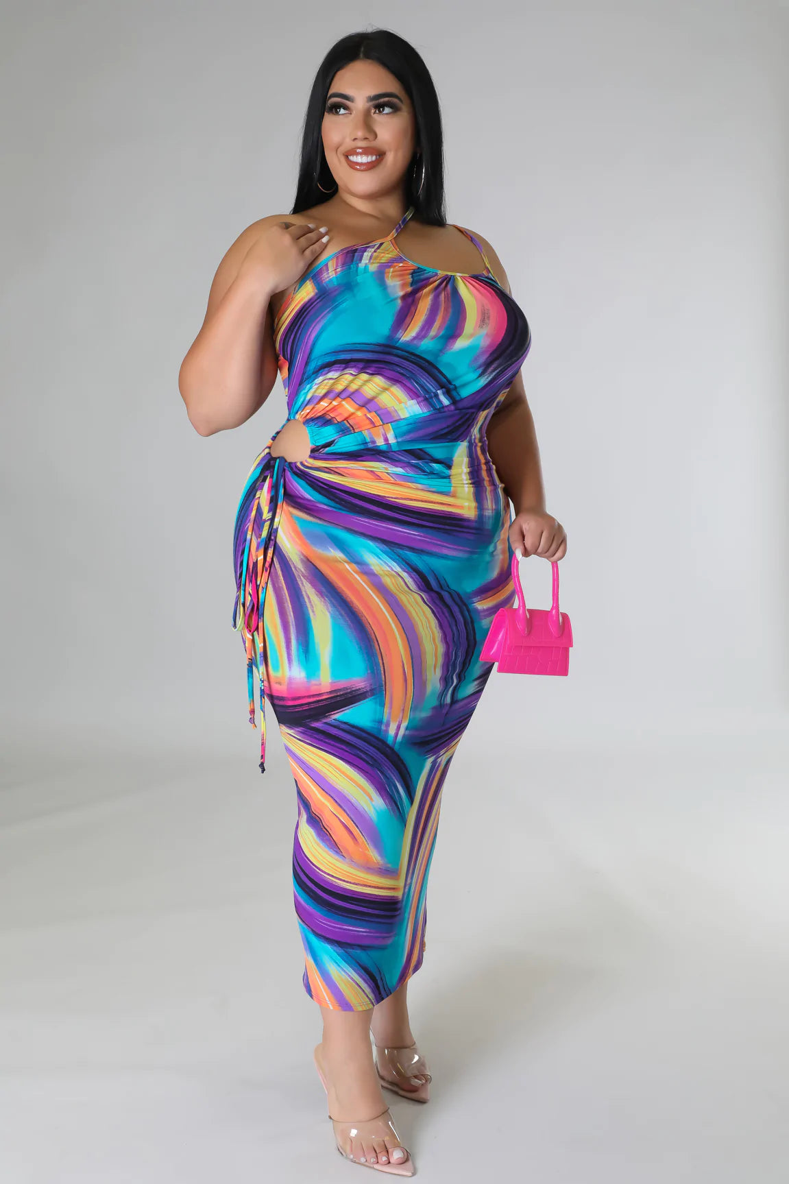 Rosena Curve Flattering Women's Dress - Elegant & Comfortable for Parties, Weddings & Casual Wear