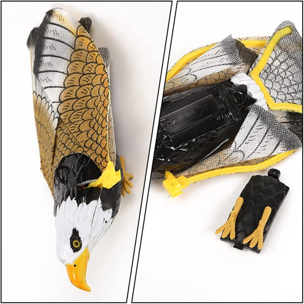 2 Pack Electronic Flying Bird Toy for Cats - Interactive Light-Up Cat Toy with Automatic Hanging Eagle & Parrot - Fun Indoor Pet Entertainment for Playtime & Exercise