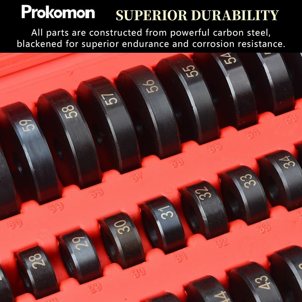 Prokomon 52-Piece Custom Bushing Driver Tool Set - Transmission Wheel Axle Bearing Race & Seal Driver Kit with Bush Removal Puller - Professional Automotive Repair Tools for Mechanics & DIY Car Maintenance