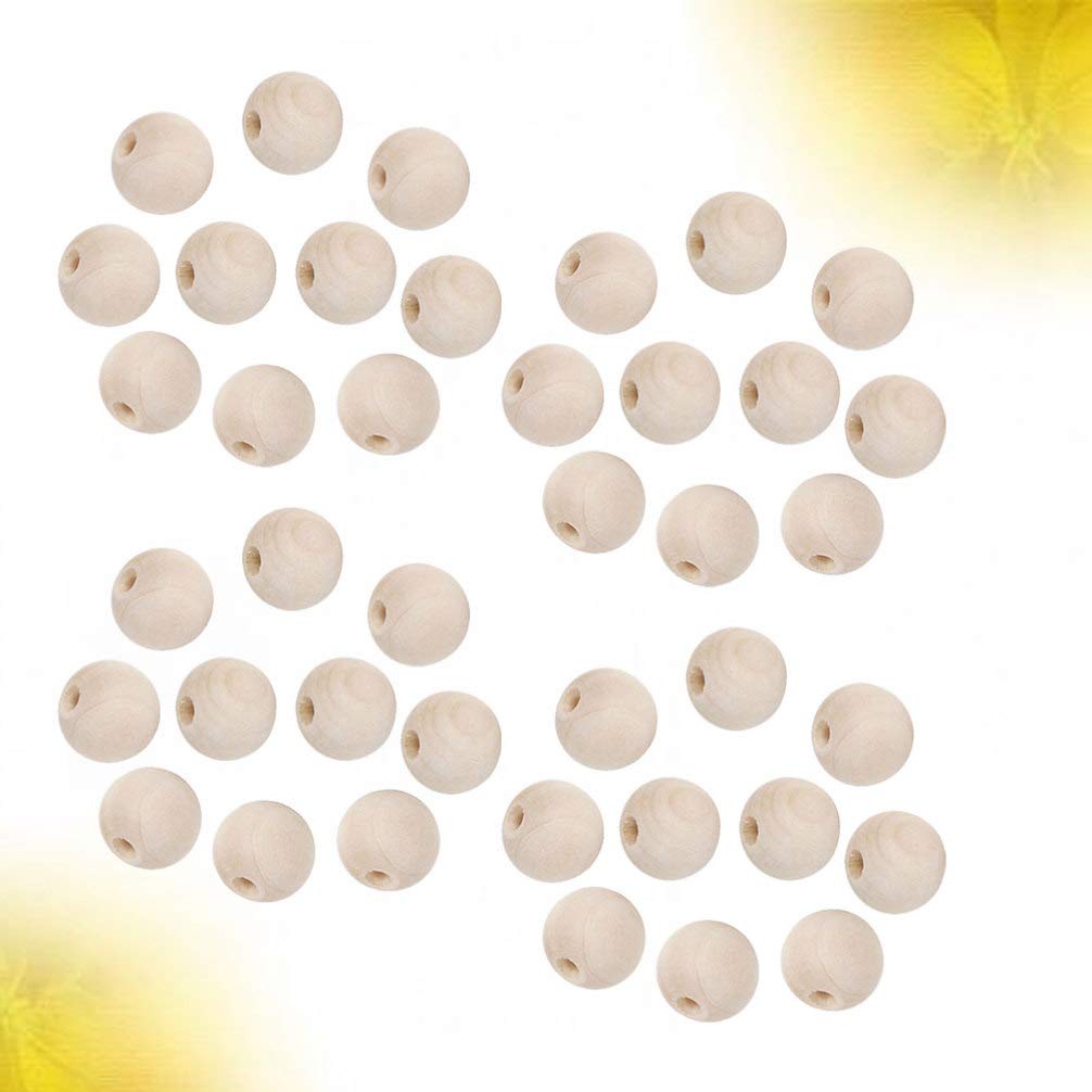 100pcs Natural Wood Spacer Beads for Bracelet Making - Round Wooden Beads for DIY Jewelry Crafting - Perfect for Handmade Bracelets, Necklaces & Beaded Accessories