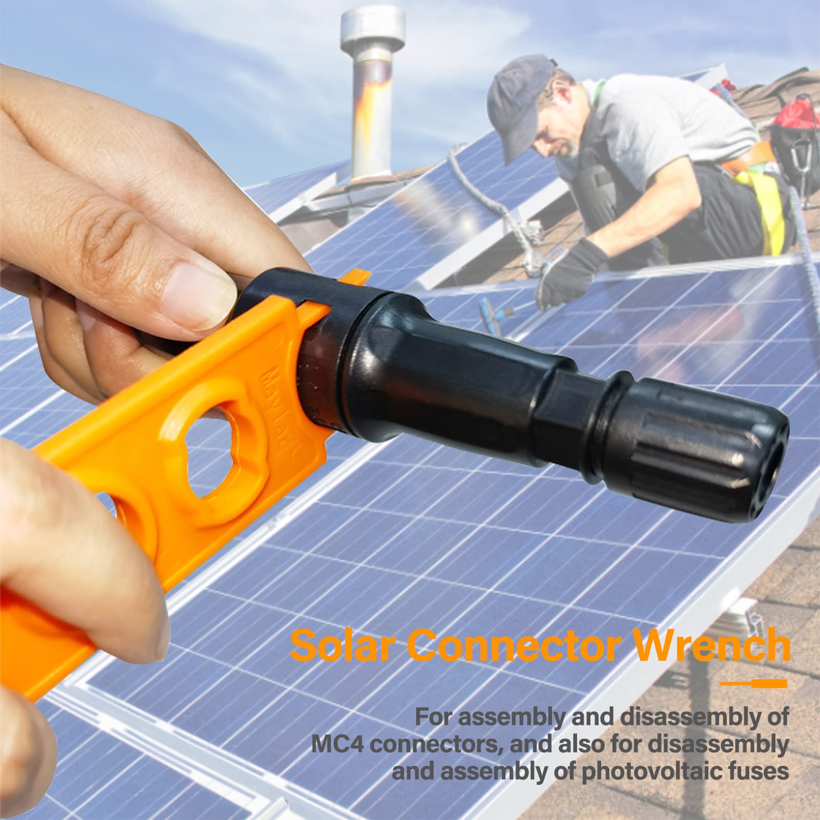 Solar Panel Connector Tool - 1 Pair Slip-Resistant Outdoor Solar Screwdriver for Easy Solar Panel Installation & Maintenance | Perfect for RV, Boat & Off-Grid Power Systems