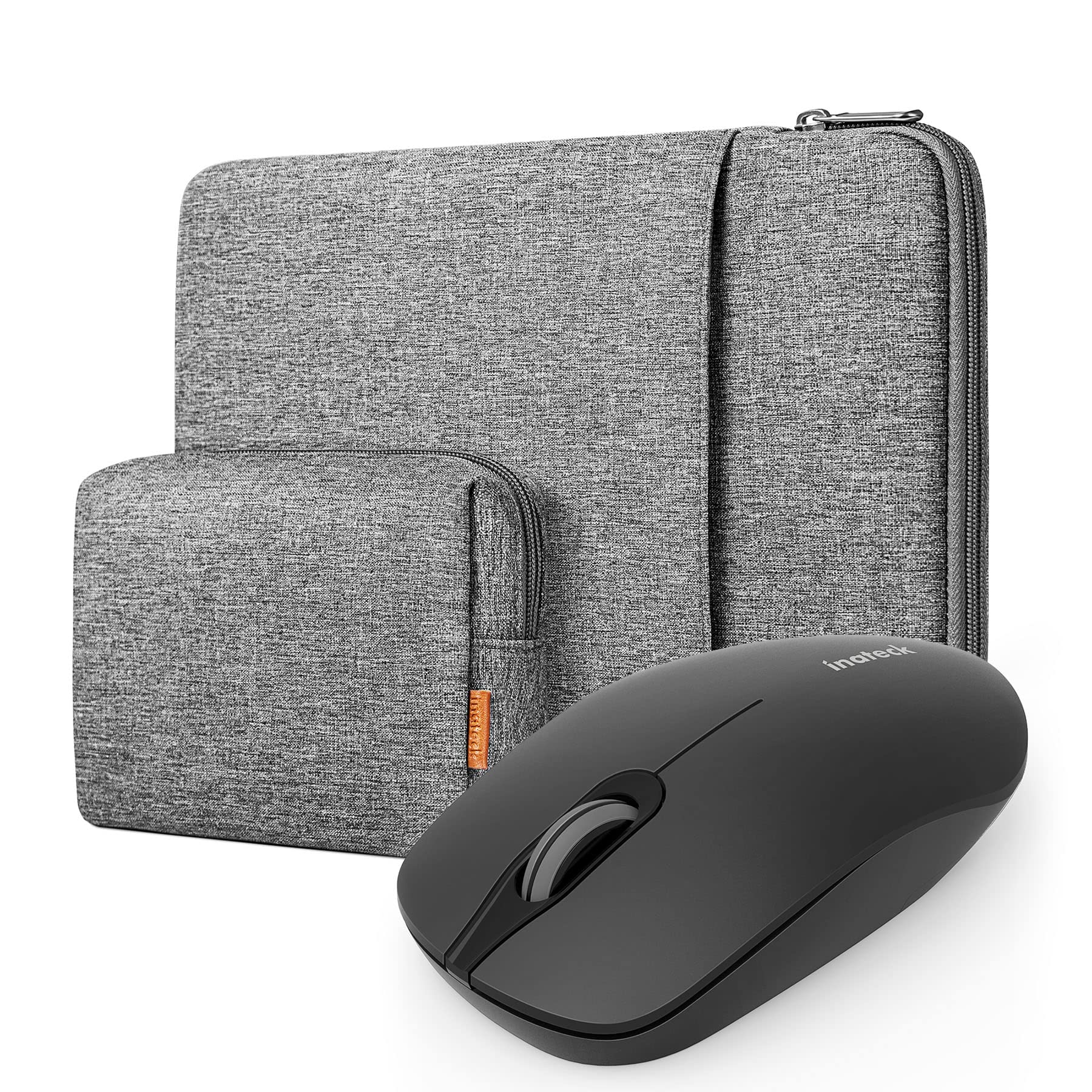 Inateck 14 Inch Laptop Sleeve Case with 360° Protection & Wireless Mouse Bundle - Compatible with Most 14