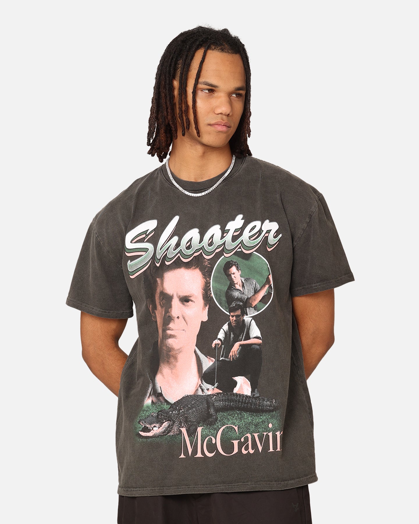 Vintage Happy Gilmore Shooter McGavin Heavyweight Cotton T-Shirt - Black Wash | 90s Movie Fan Gift, Casual Wear & Retro Style