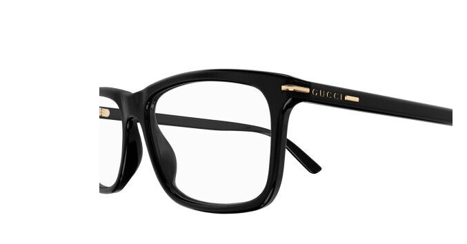 Gucci GG14470 001 Black Clear Rectangular Men's Eyeglasses - Stylish Designer Glasses for Men | Perfect for Office, Driving & Everyday Wear