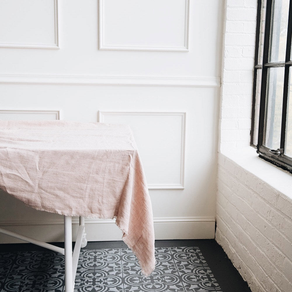 Premium Stonewashed Linen Tablecloth - 100% Natural Fabric - Elegant Dining & Home Decor for Parties, Weddings, and Everyday Use