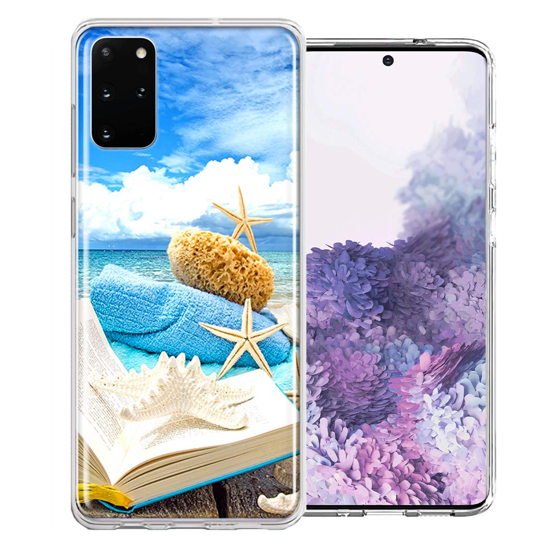 Samsung Galaxy S20 Plus Case - Beach Design Double Layer Cover for Outdoor Reading