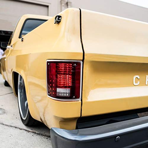Sequential LED Tail Lights with Trim & Flasher for 1973-87 Chevy/GMC Trucks | Durable & Bright Brake Lights for Classic Pickup Trucks | Perfect for Restoration & Night Driving Safety