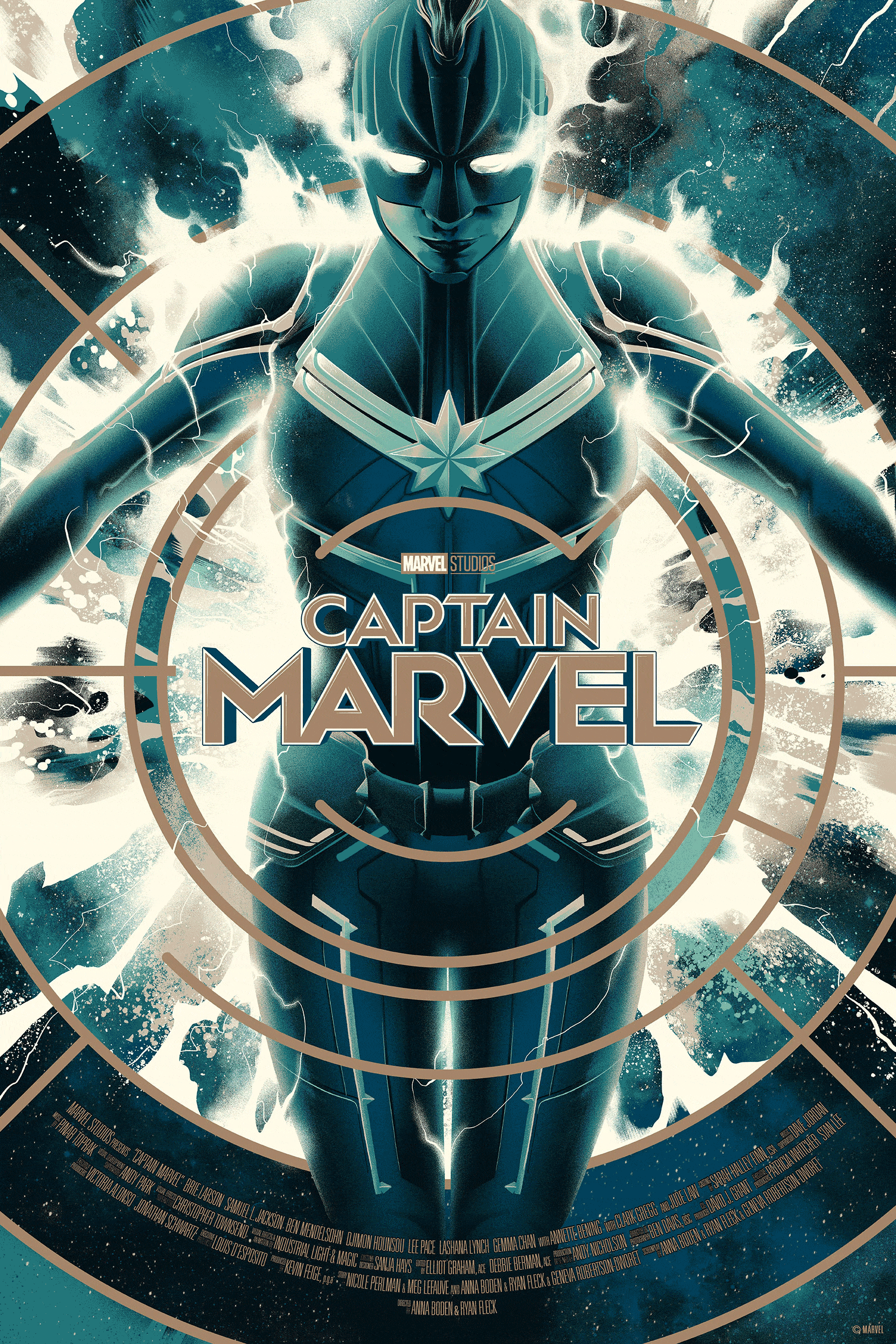 Captain Marvel (Variant) Movie Poster - Premium Collectible Wall Art for Marvel Fans - Perfect for Bedroom, Living Room & Home Theater Decor