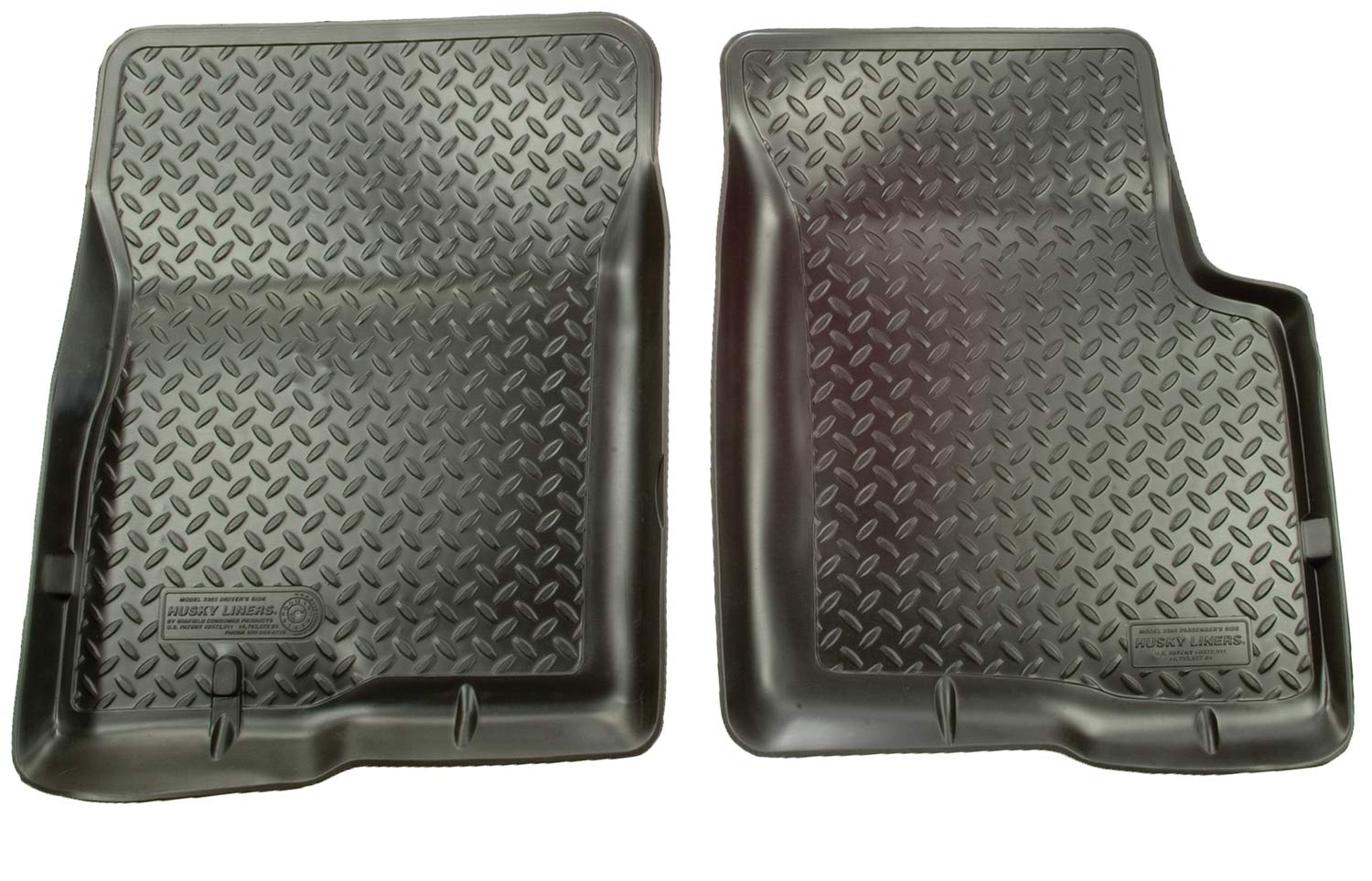 Husky Liners Classic Style Series Front Floor Mats for 2001-2004 Toyota Sequoia & 2000-2004 Tundra Access/Standard Cab - Black (35551) | Heavy Duty All Weather Protection | Perfect for Off-Roading, Camping & Winter Driving