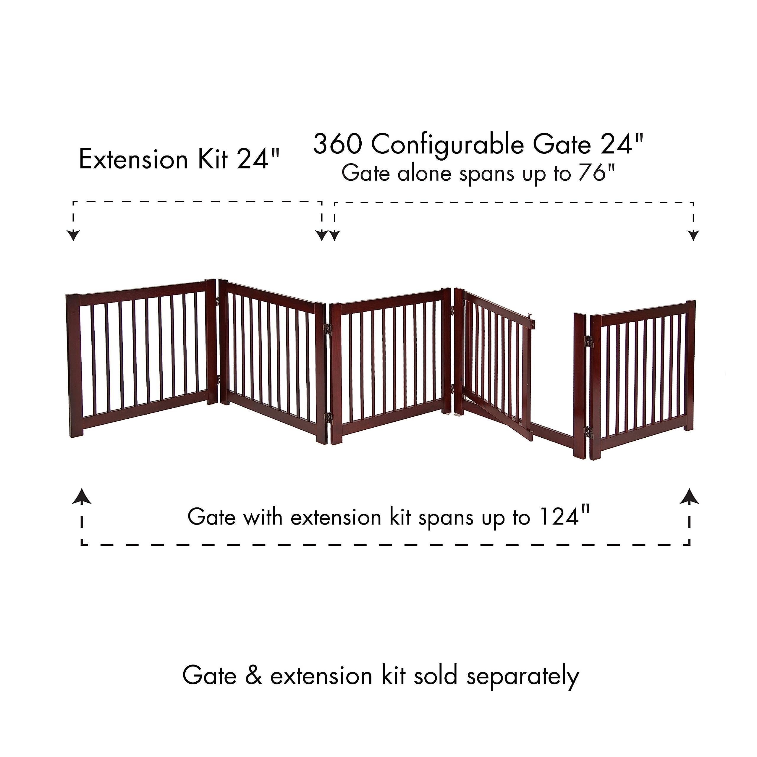 360° Adjustable Freestanding Pet Gate with Door - Ideal for Home, Stairs & Wide Openings | Safe & Secure for Dogs & Cats