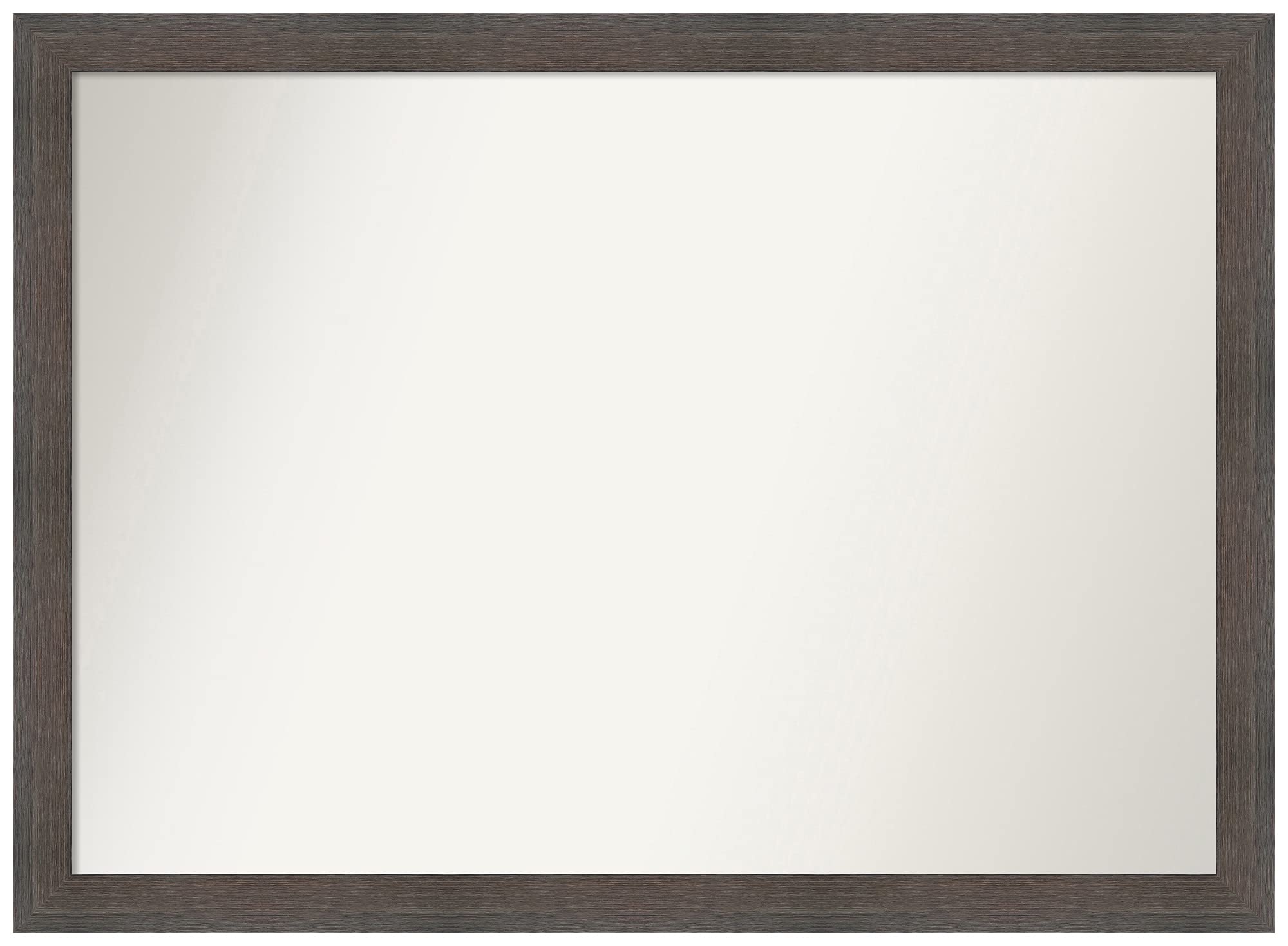 Amanti Art Non-Beveled Custom Wall Mirror 27x37 Inches - Solid Hardwood Chocolate Brown Narrow Frame - Bathroom, Bedroom, Living Room Decor - Various Custom Sizes Available