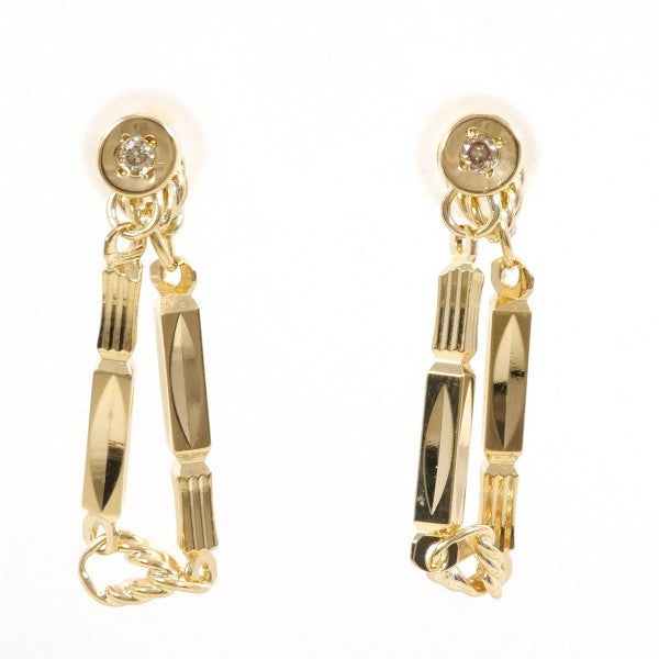 18K Yellow Gold Brown Diamond Earrings for Women | Elegant Dangle Earrings for Wedding, Party & Evening Wear | Hypoallergenic Luxury Jewelry Gift