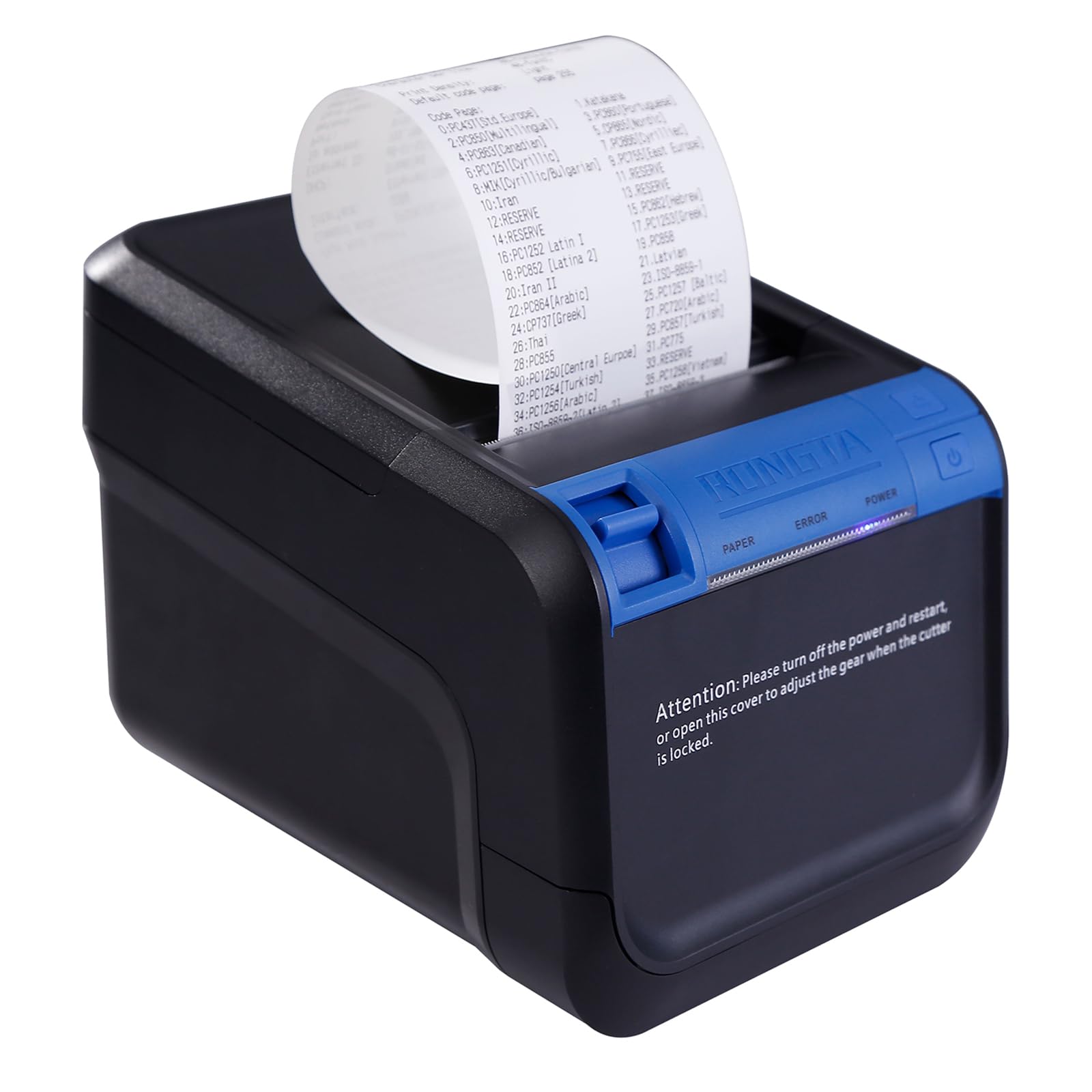 Rongta 80mm High-Speed Thermal POS Printer - 350mm/s Receipt Printer with Auto Cutter | USB/Serial/Ethernet Connectivity | Windows/Mac/Linux Compatible | ESC/POS Support | Ideal for Retail Stores, Restaurants & Kitchen Use (ACE V1 Model)