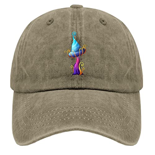 Trendy Men's Baseball Caps - Flex Fit Trippy Mushroom Trucker Hat for Fishing & Outdoor Activities | Breathable Cotton Adjustable Dad Hat for Casual Wear & Sports