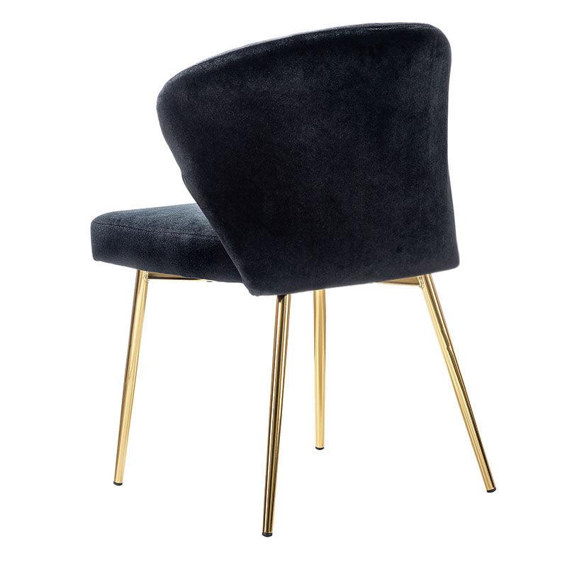 Modern Dining Chairs Set of 4 - Mid Century Metal Leg Side Chairs for Kitchen, Dining Room & Office - Aruna Contemporary Upholstered Seating