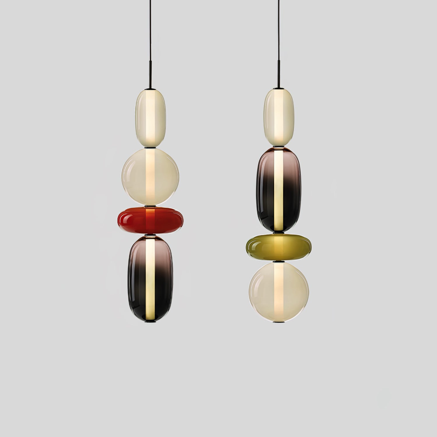 Stylish Candied Glass Pendant Light Fixture - Modern Hanging Chandelier for Dining Room, Kitchen Island & Bedroom Decor