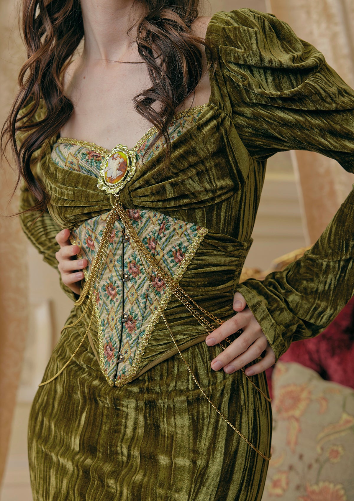 Medusa's Sovereign Corset - Gothic Waist Trainer for Women, Steel Boned Corset Top for Waist Cincher & Body Shaper - Perfect for Cosplay, Burlesque, and Victorian Fashion