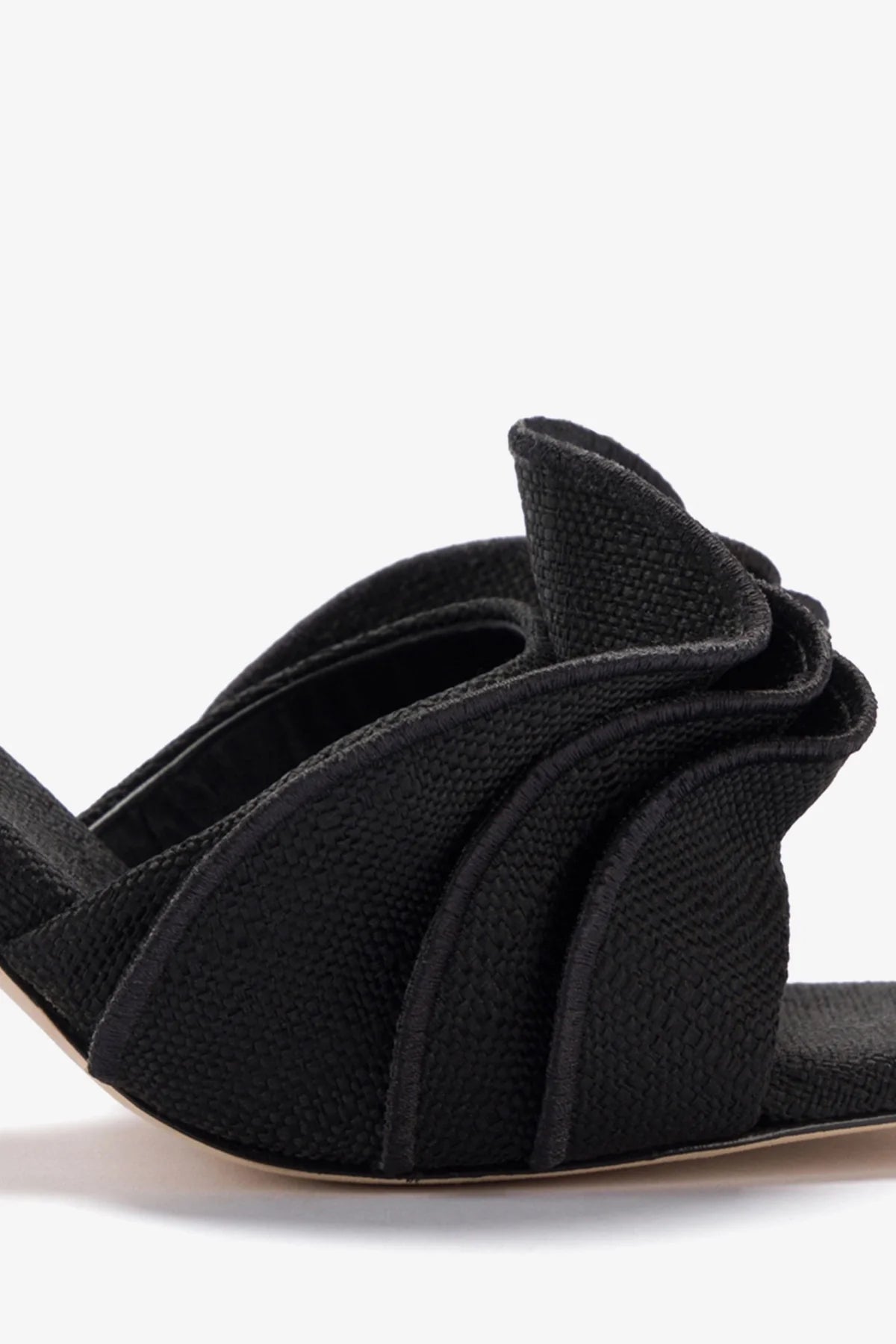 Selena Black Raffia Ruffle Sandals - Women's Comfortable Summer Beach Sandals for Vacation, Pool Party, and Casual Outings