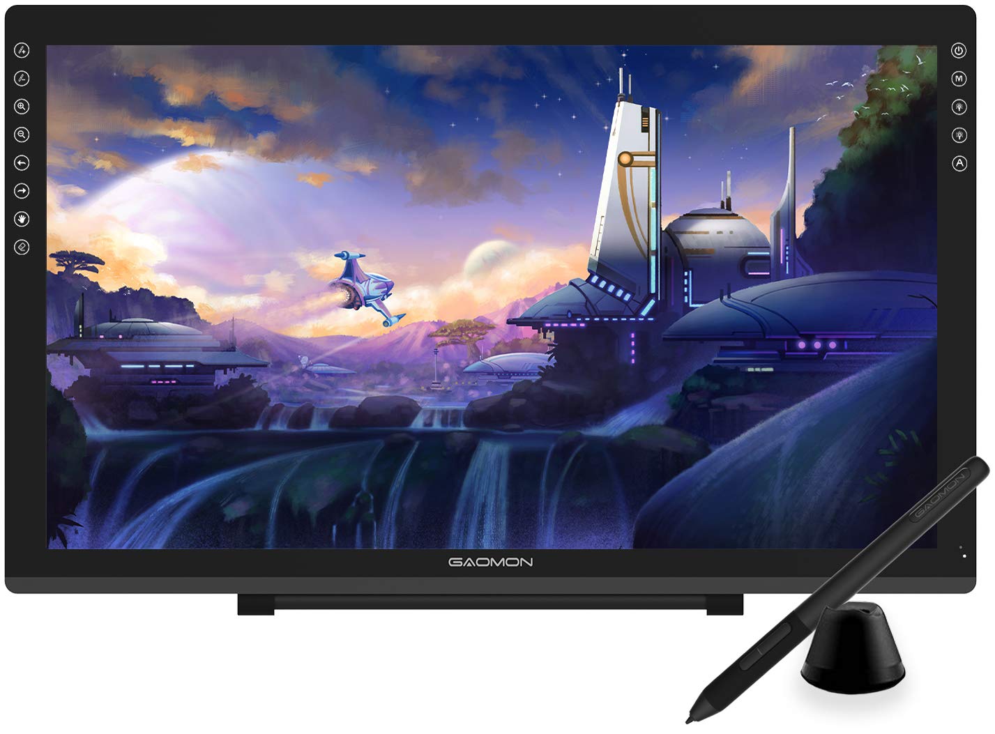 GAOMON PD2200 21.5 Inch Drawing Tablet with Screen - Full-Laminated Digital Art Monitor, 8 Customizable Touch Buttons, Battery-Free Stylus with Tilt Support, 130% sRGB Color Gamut - Compatible with Mac & Windows PC - Perfect for Digital Painting, Animation, Photo Editing & Graphic Design