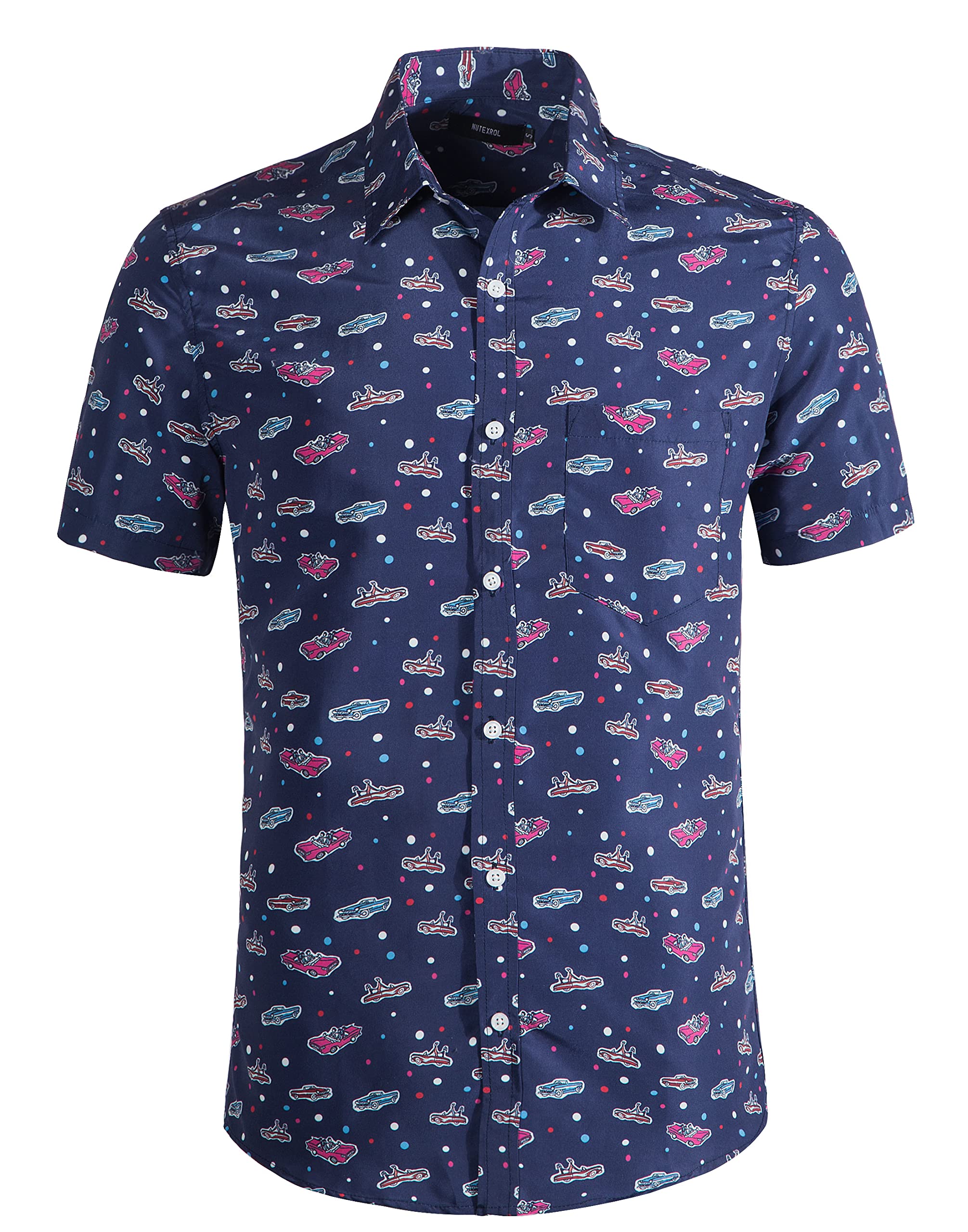 Stylish Men's Short Sleeve Button Down Shirts - Breathable Casual Printed Dress Shirts for Summer | Perfect for Office, Beach & Outdoor Activities