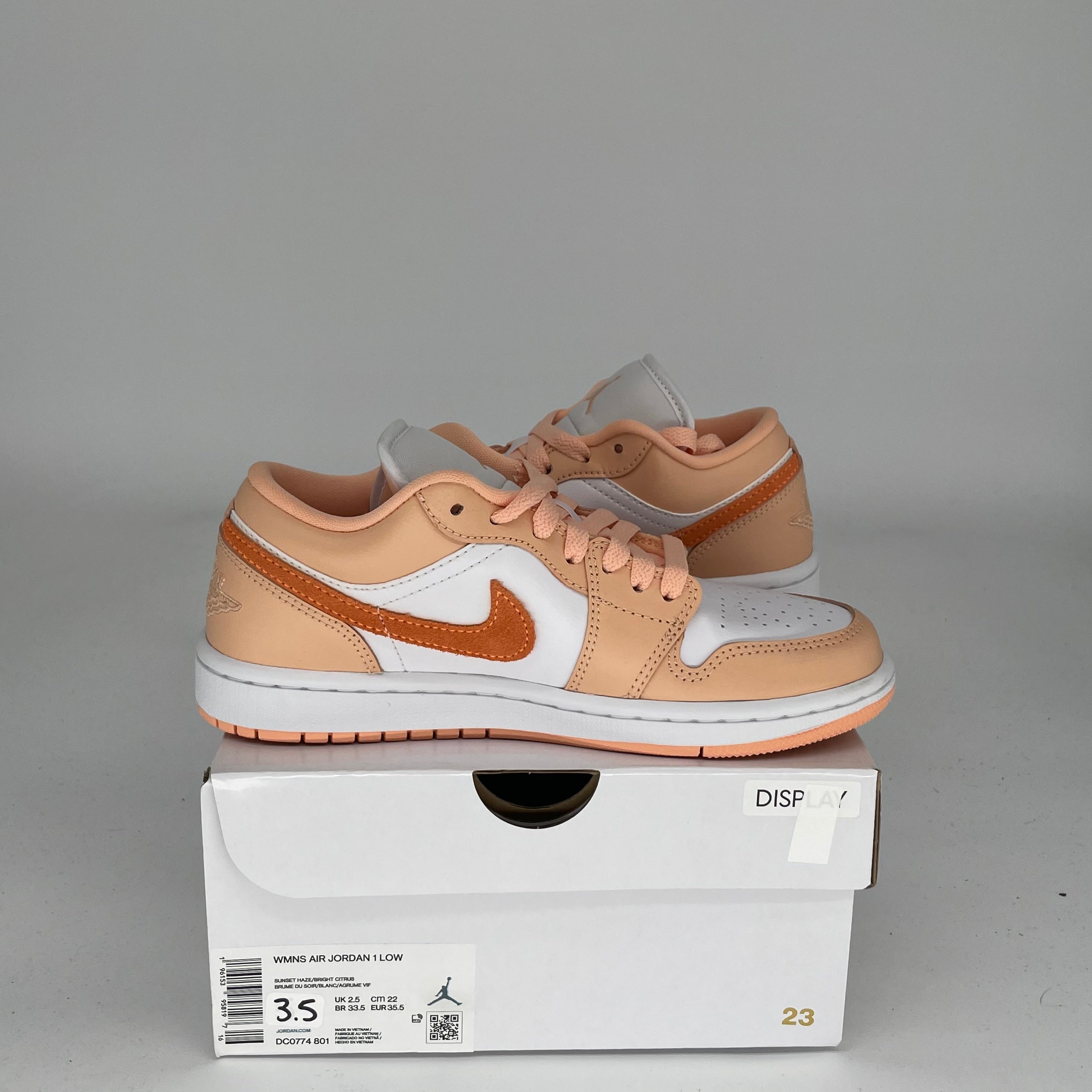 Air Jordan 1 Low Sunset Haze Women's Sneakers Size 3.5/5W DC0774-801 - Casual Streetwear & Basketball Shoes for Women