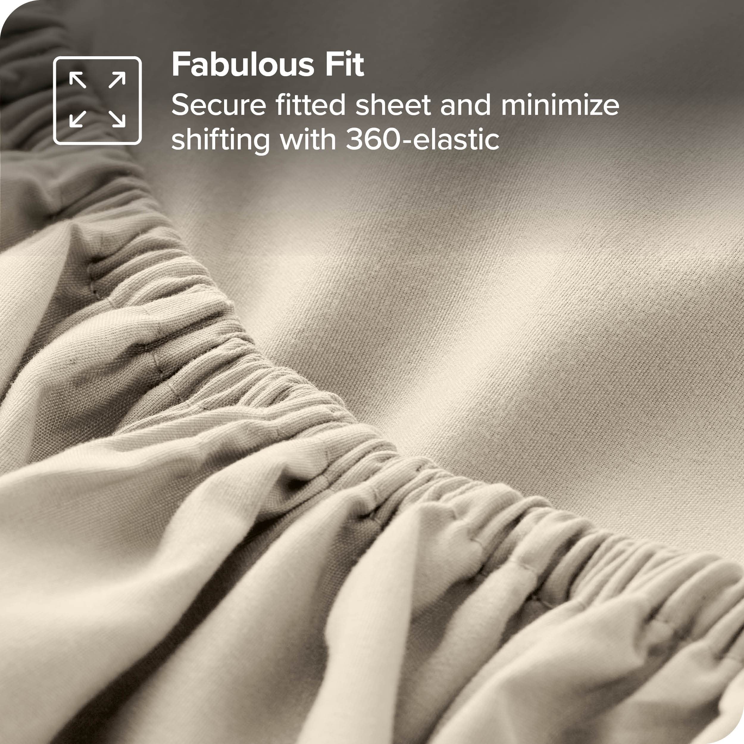 Premium 100% Egyptian Cotton King Size Fitted Sheet - 550 Thread Count, Soft & Breathable, 21